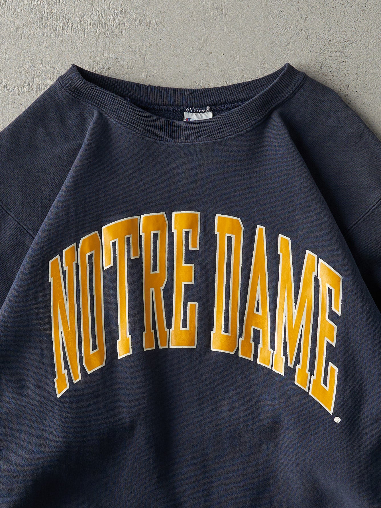 Vintage 90s Navy Notre Dame Champion Reverse Weave Crewneck (M)