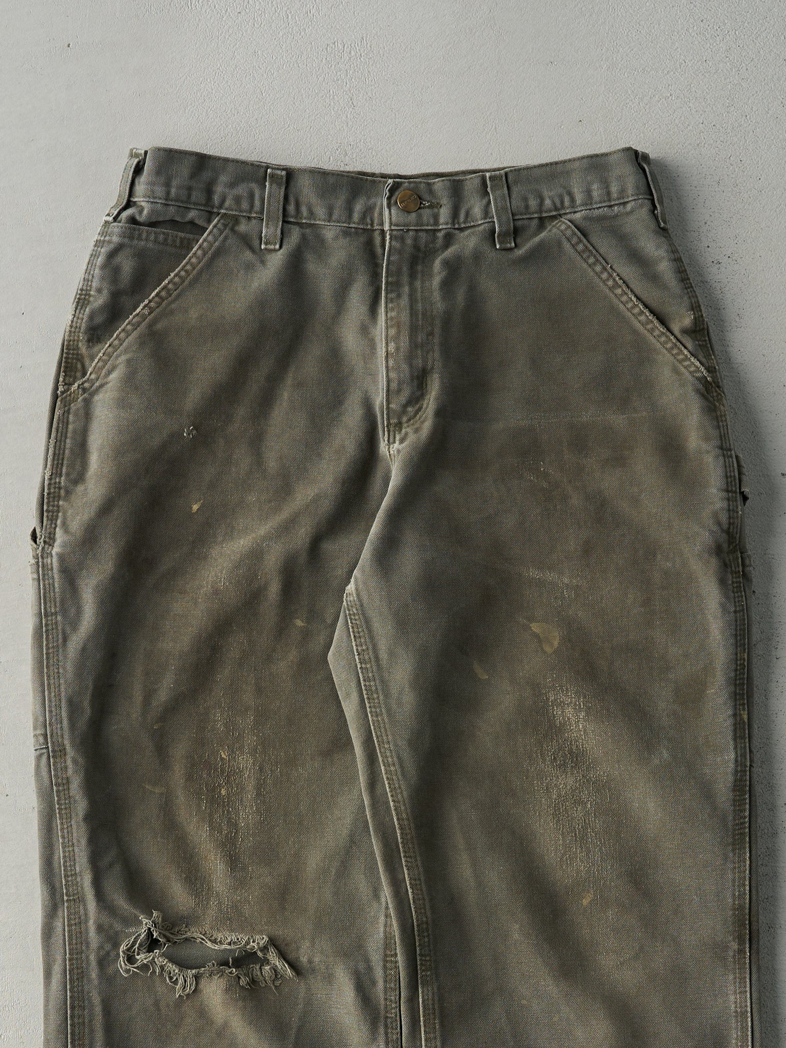 Vintage Y2K Olive Green Carhartt Carpenter Pants (32x26)