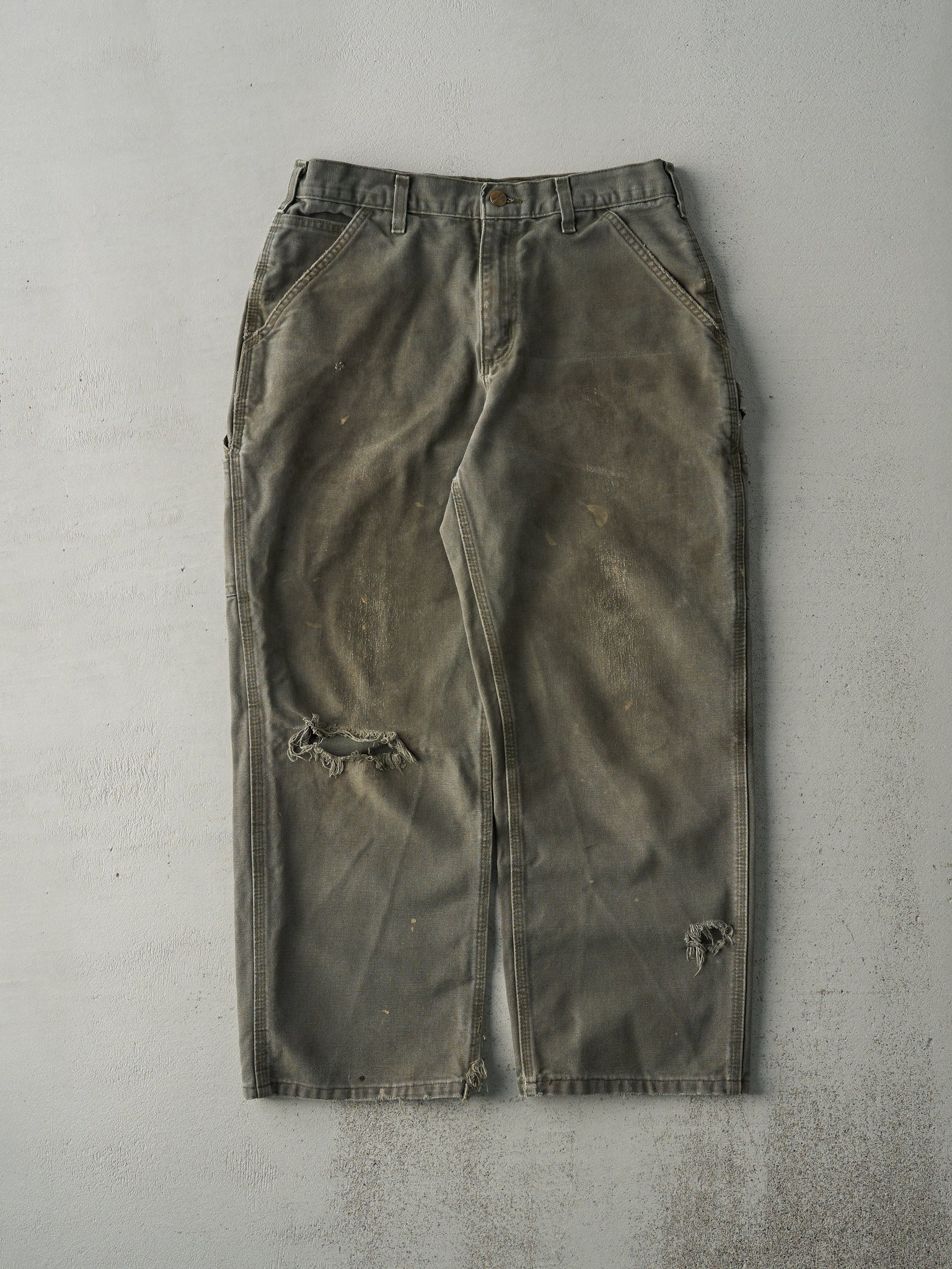 Vintage Y2K Olive Green Carhartt Carpenter Pants (32x26)