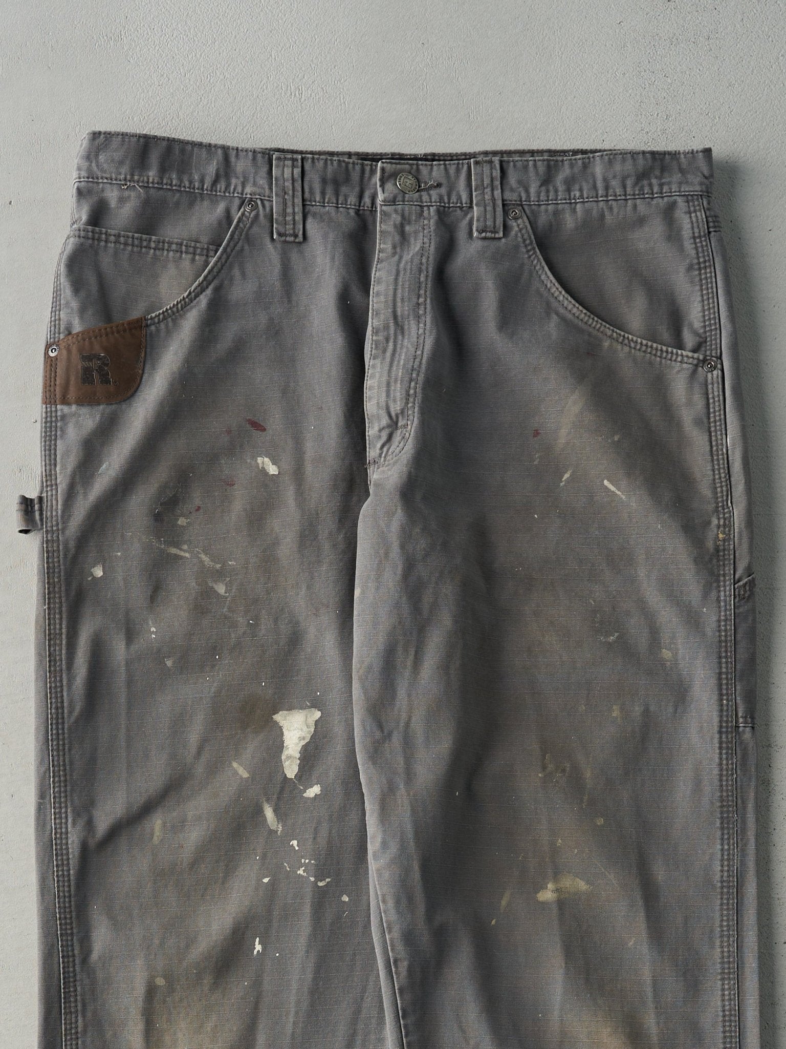 Vintage Y2K Grey Wrangler Riggs Ripstop Carpenter Pants (36x32.5)