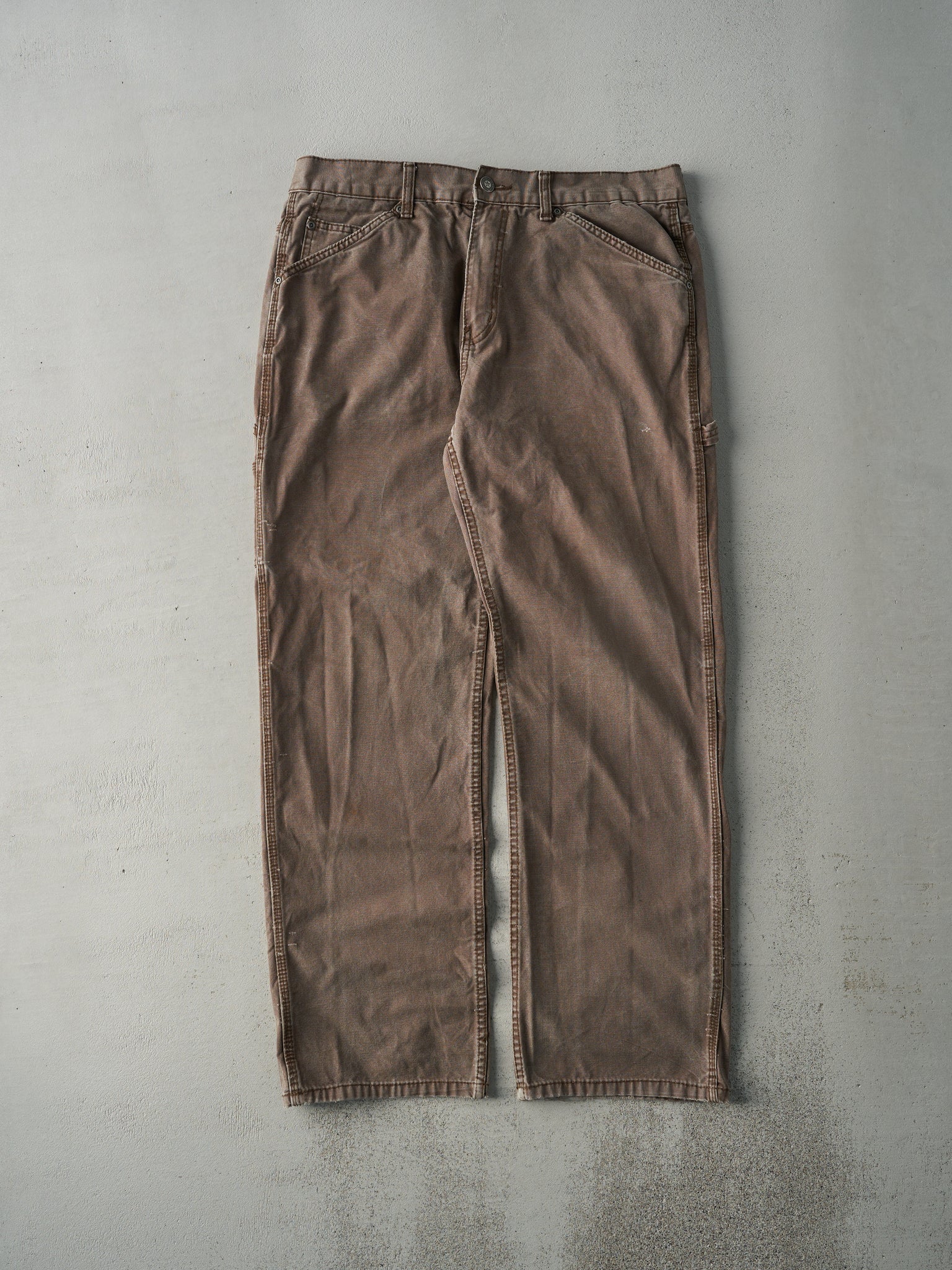 Vintage Y2K Faded Brown C.E. Schmidt Carpenter Pants (37x32)