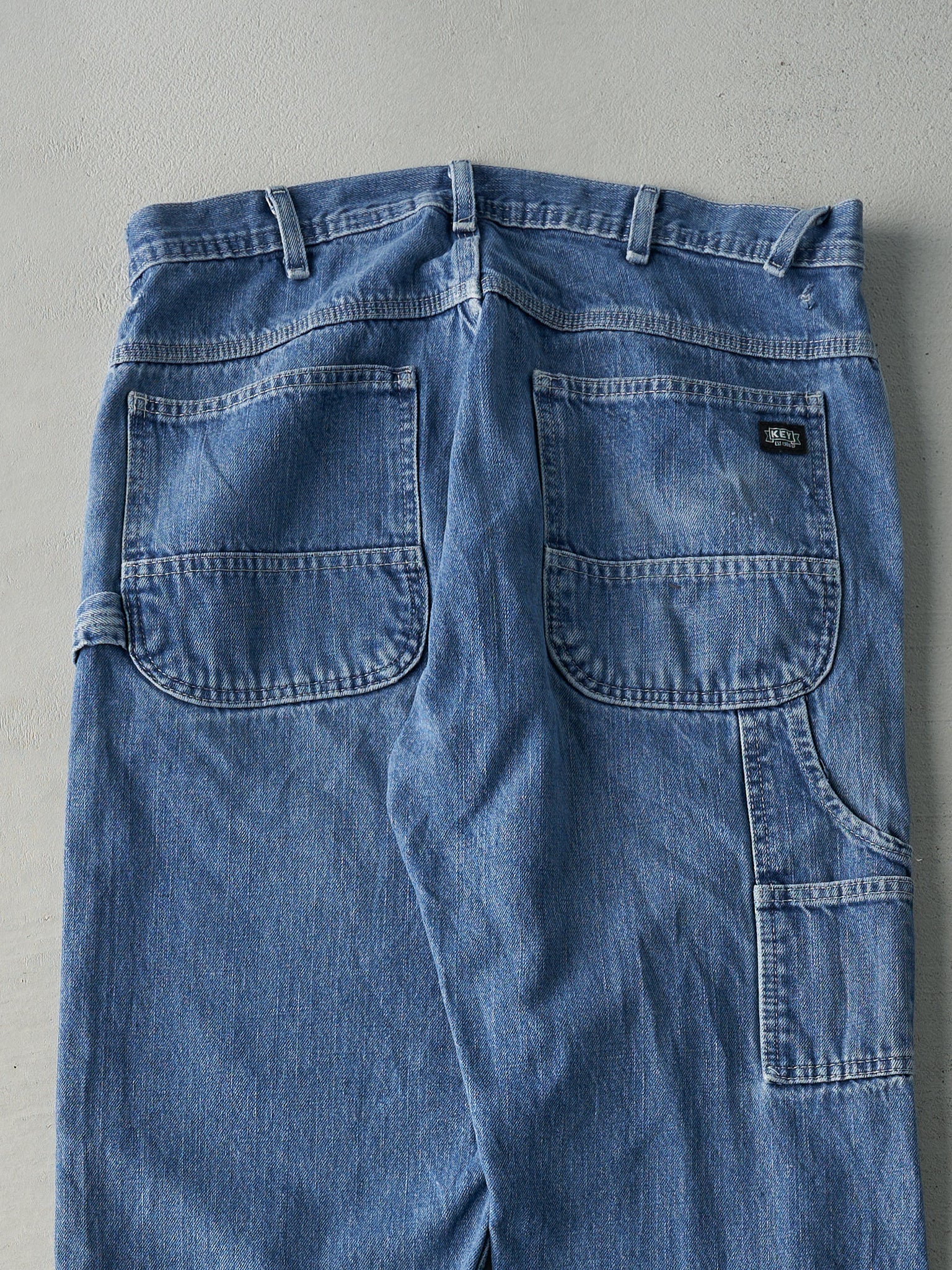 Vintage Y2K Light Wash Key Apparel Carpenter Jeans (34x34.5)