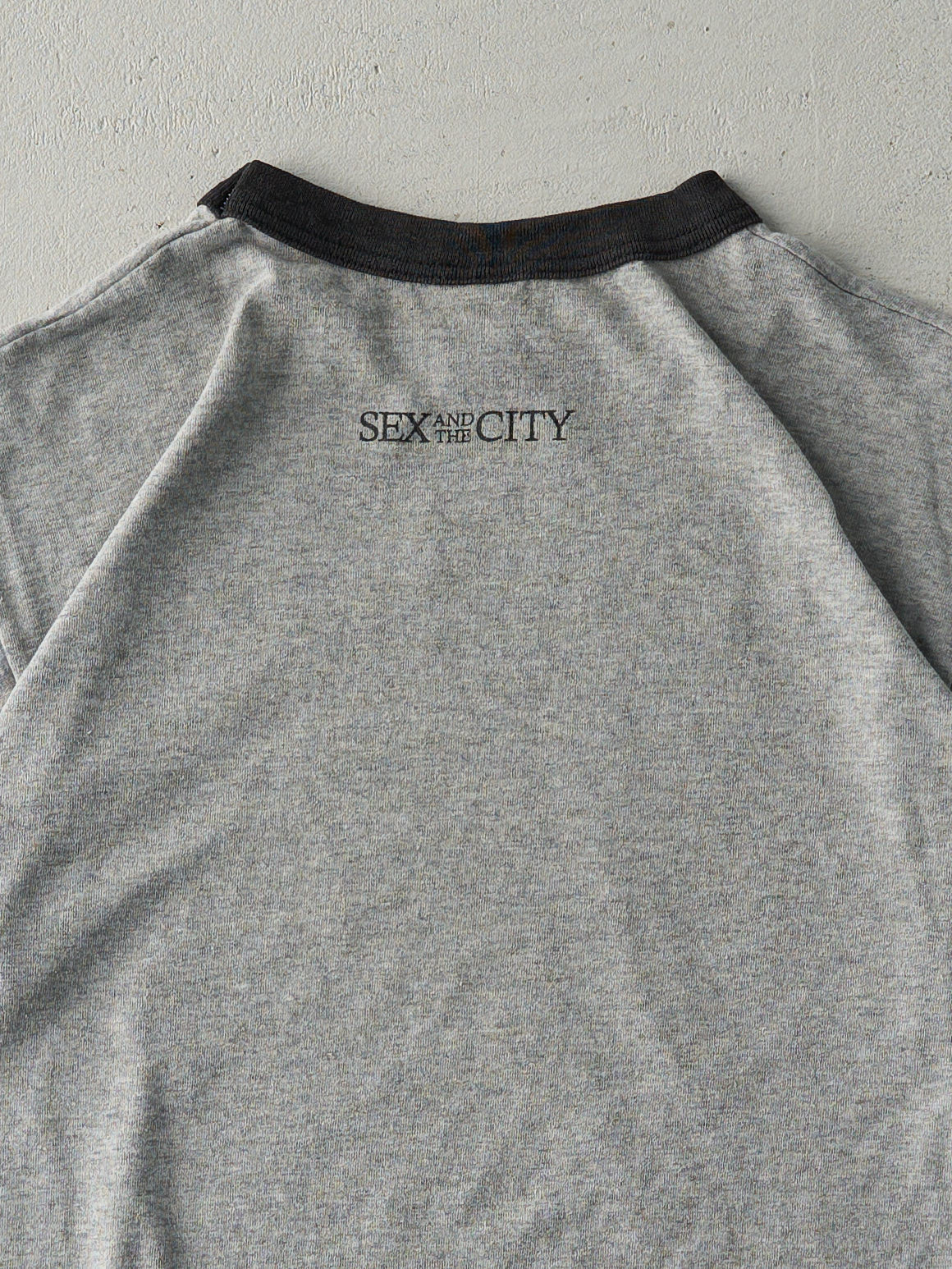 Vintage 90s Grey Sex and the City "Mr.Big" Ringer Tee (M)