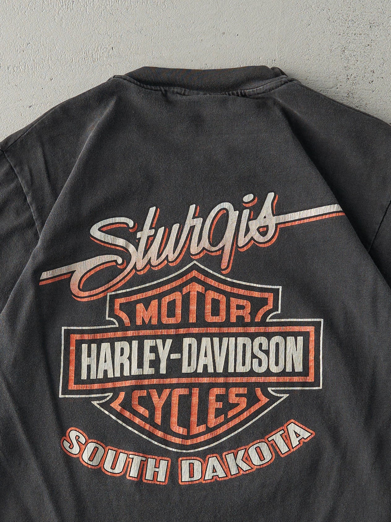 Vintage 96' Faded Black Sturgis, South Dakota Harley Davidson Tee (S)