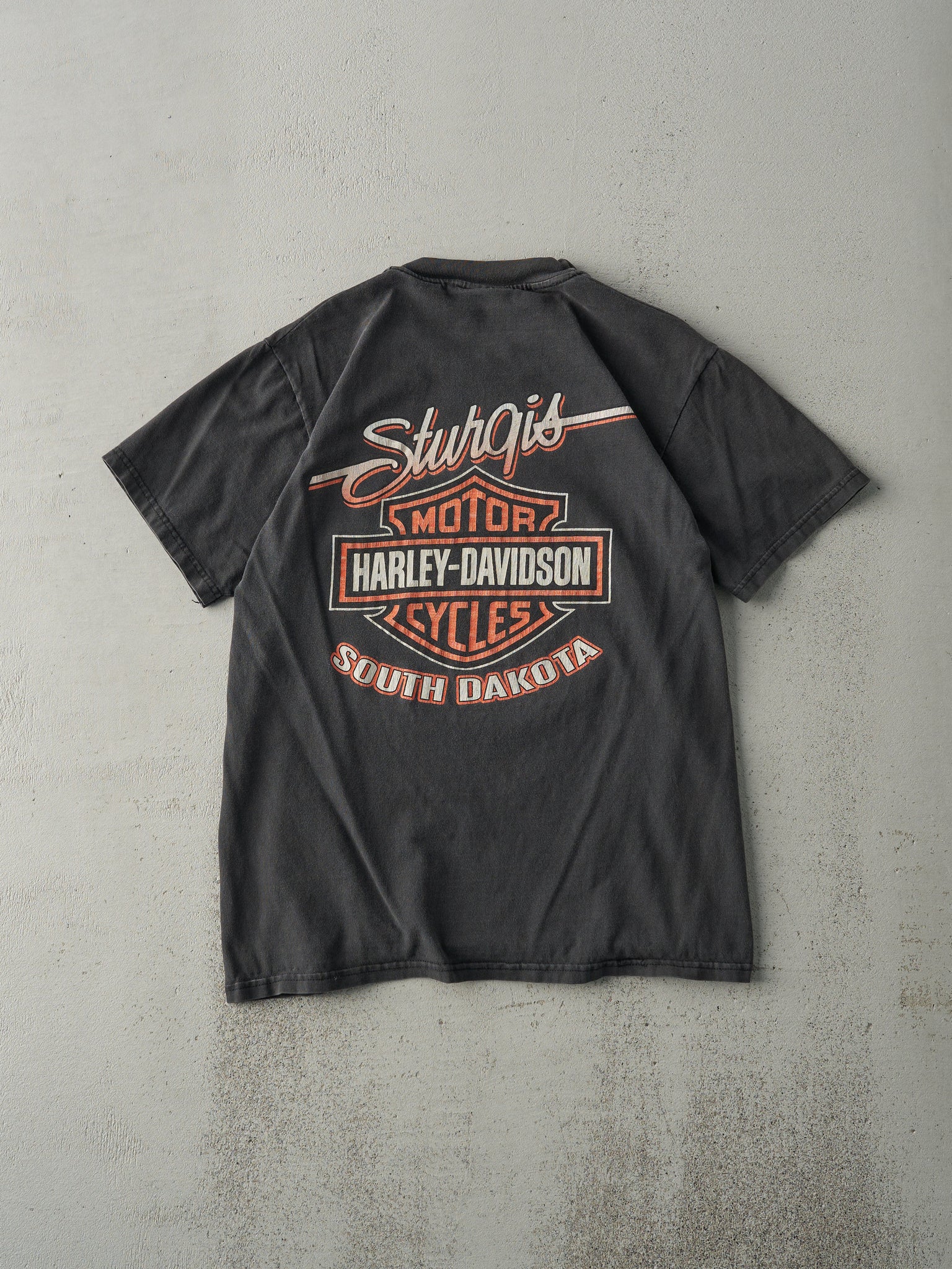 Vintage 96' Faded Black Sturgis, South Dakota Harley Davidson Tee (S)