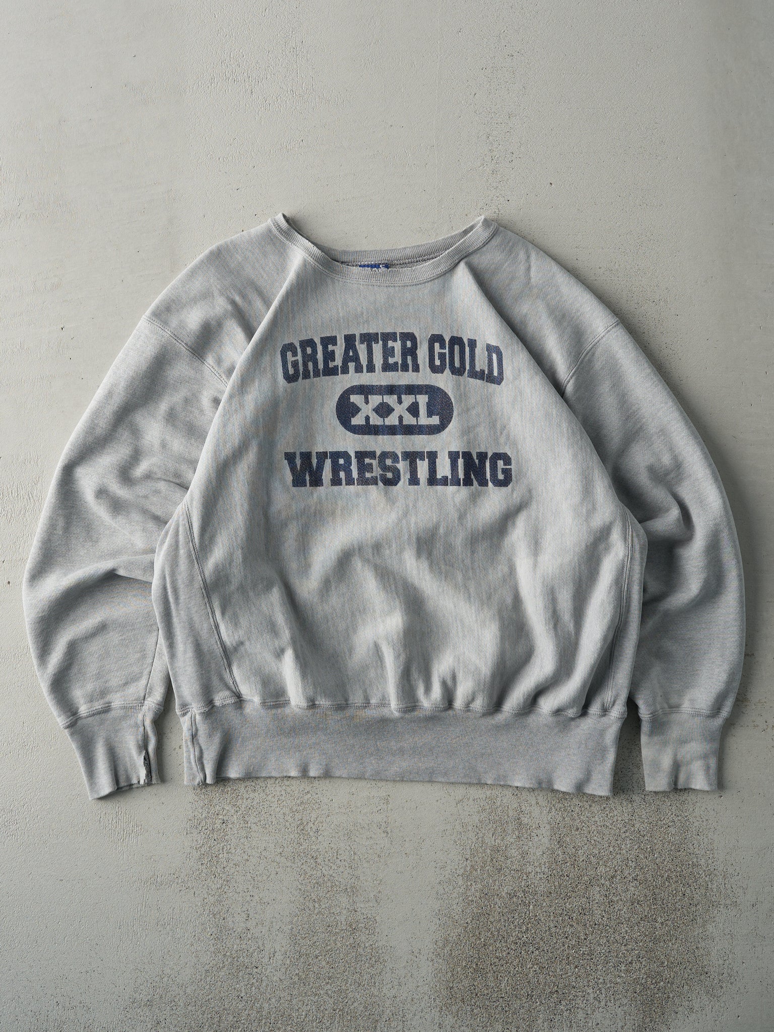 Vintage 90s Greater Gold Wrestling Champion Reverse Weave Crewneck (L)