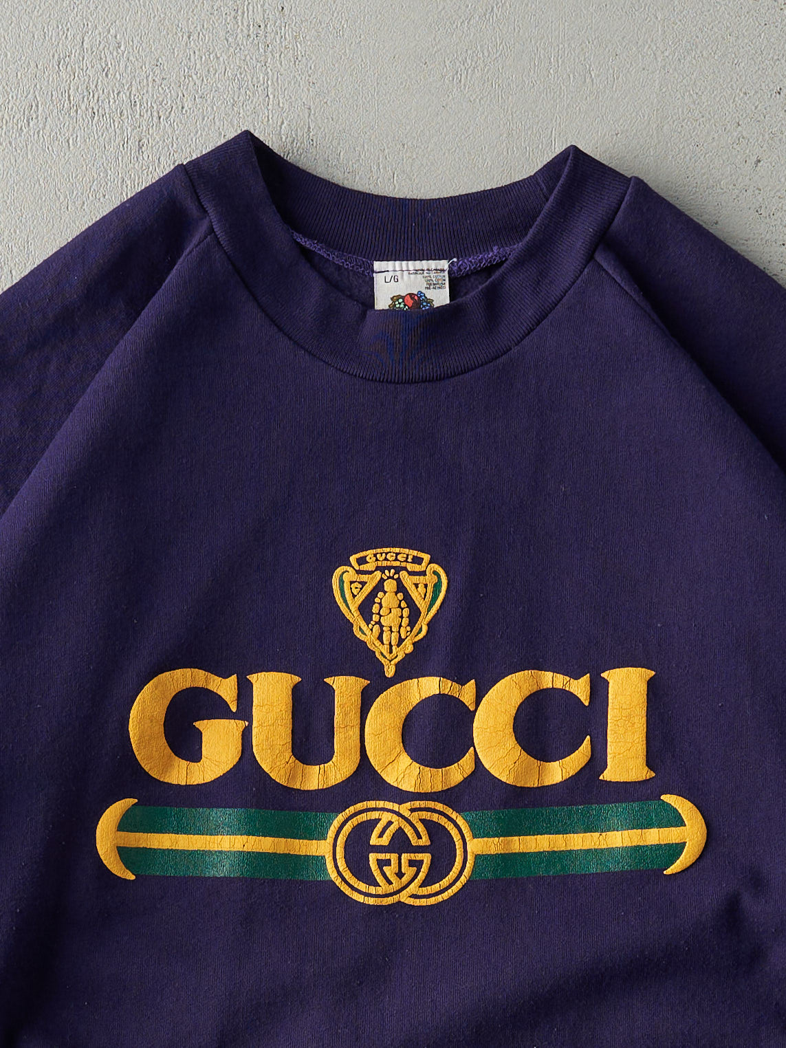 Vintage 80s Plum Purple Gucci Bootleg Crewneck (M)