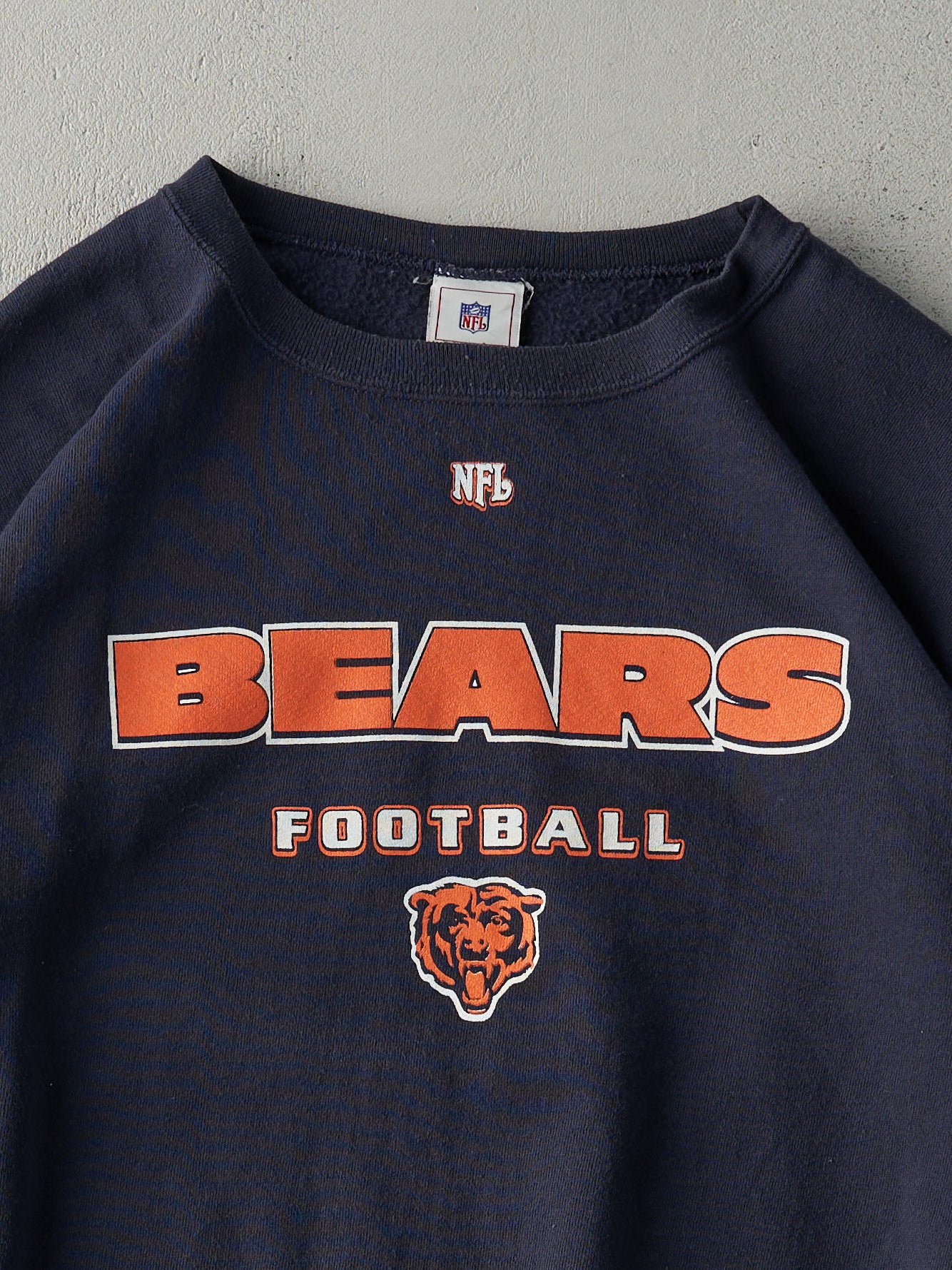 Vintage 90s Navy Blue Chicago Bears Crewneck (L/XL)