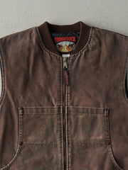 Vintage 90s Faded Brown Tough Duck Work Vest (L)