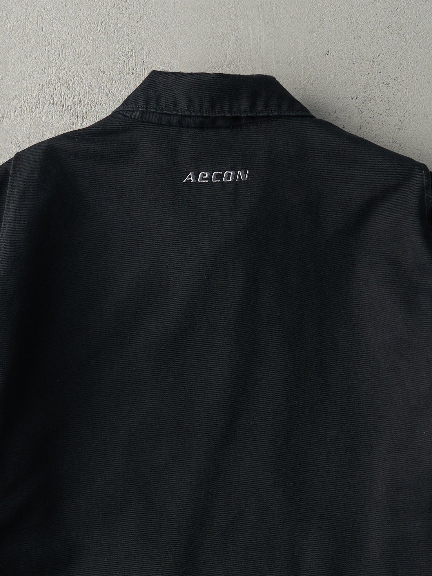 Vintage 90s Black Carhartt Embroidered Logo Shop Coat (XL)