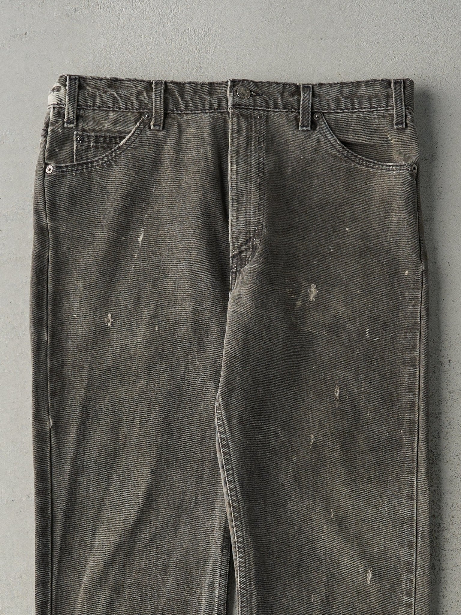 Vintage 80s Washed Grey Levi's 505 Orange Tab Denim Pants (34x29)