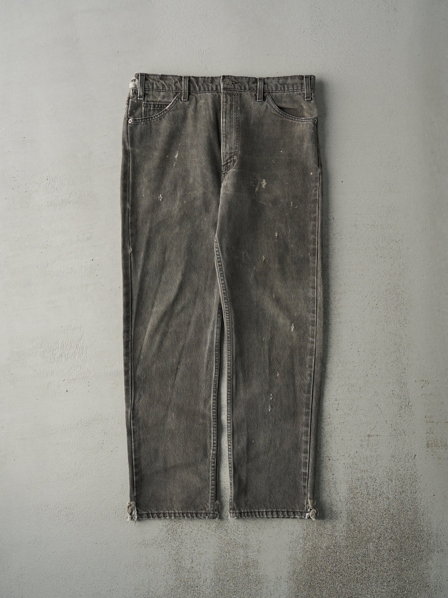 Vintage 80s Washed Grey Levi's 505 Orange Tab Denim Pants (34x29)