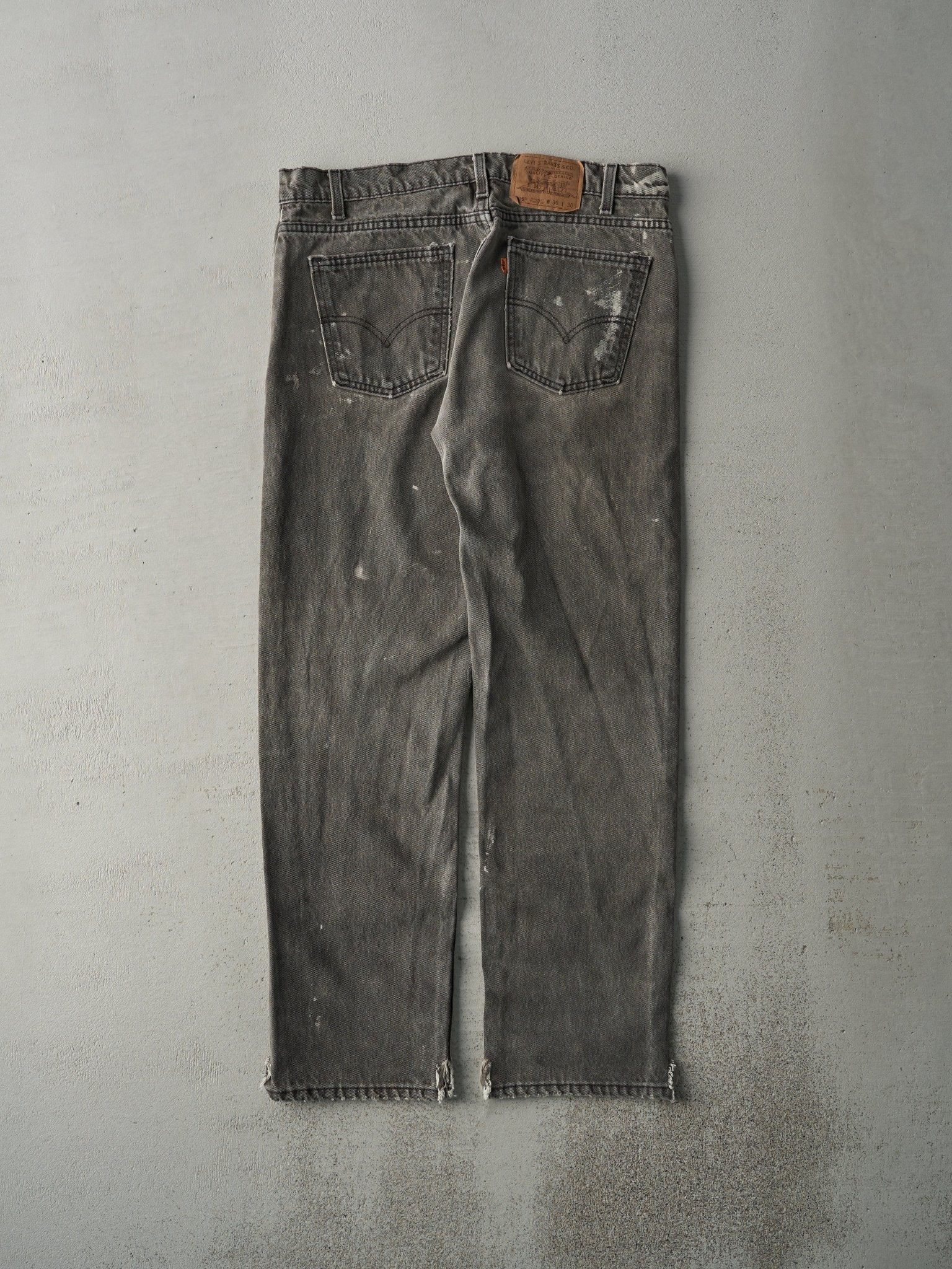 Vintage 80s Washed Grey Levi's 505 Orange Tab Denim Pants (34x29)