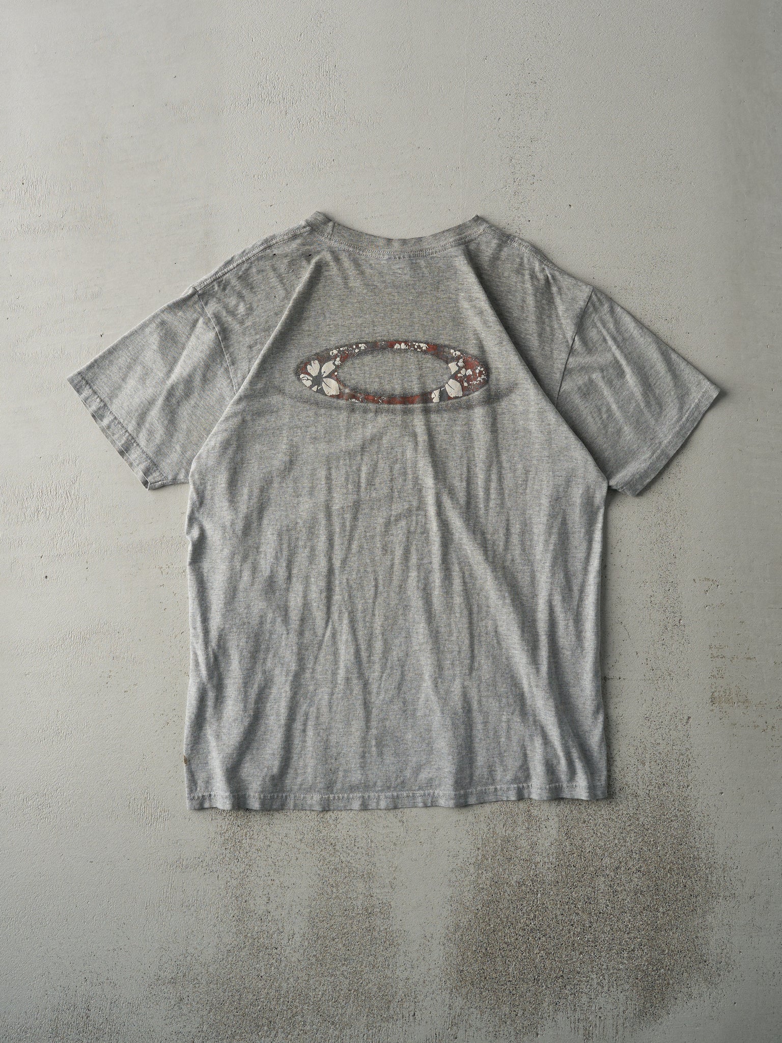 Vintage Y2K Grey Oakley Logo Tee (M)