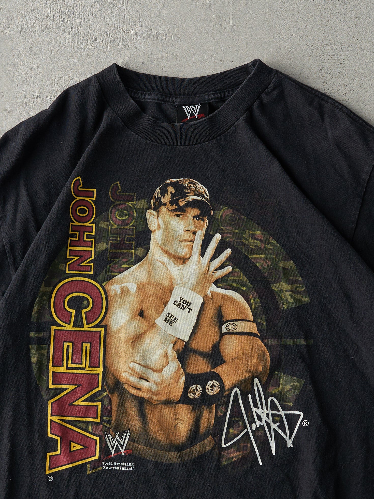 Vintage 07' Black John Cena Wrestling Tee (M)