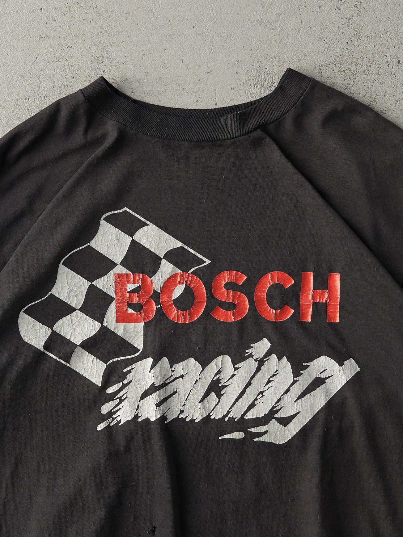 Vintage 90s Black Bosch Racing Single Stitch Tee (L)