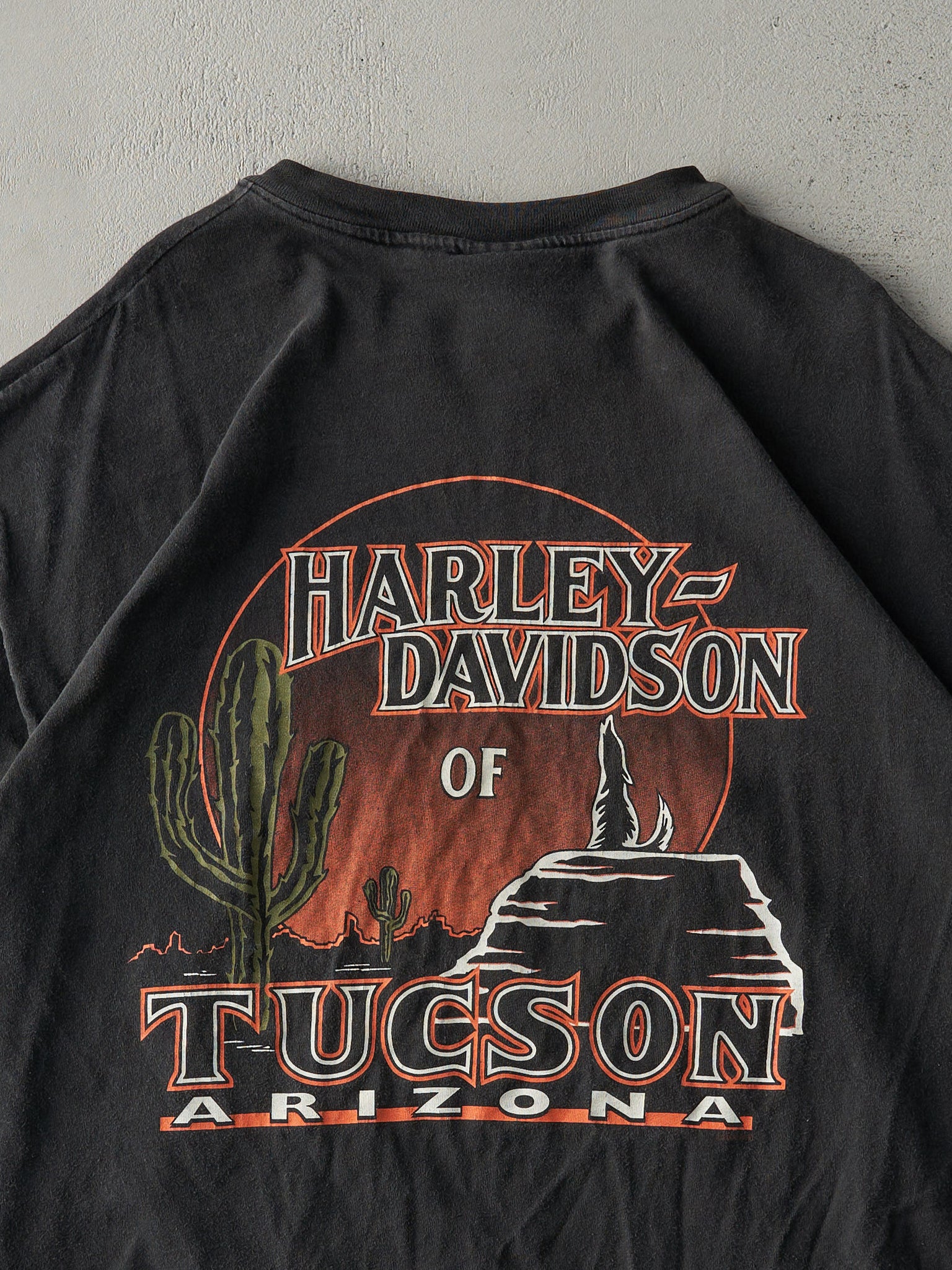 Vintage 00' Black Tuscon Arizona Harley Davidson Tee (L/XL)