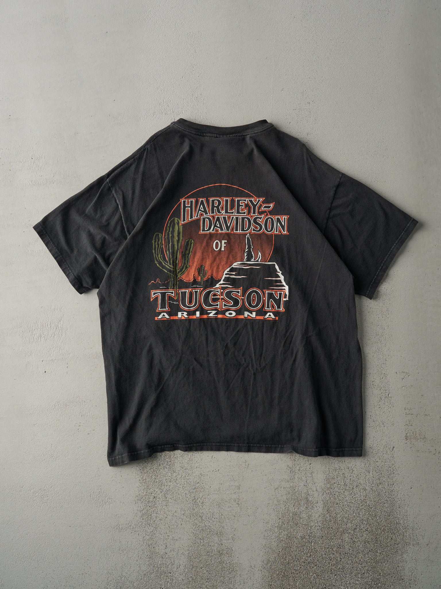 Vintage 00' Black Tuscon Arizona Harley Davidson Tee (L/XL)