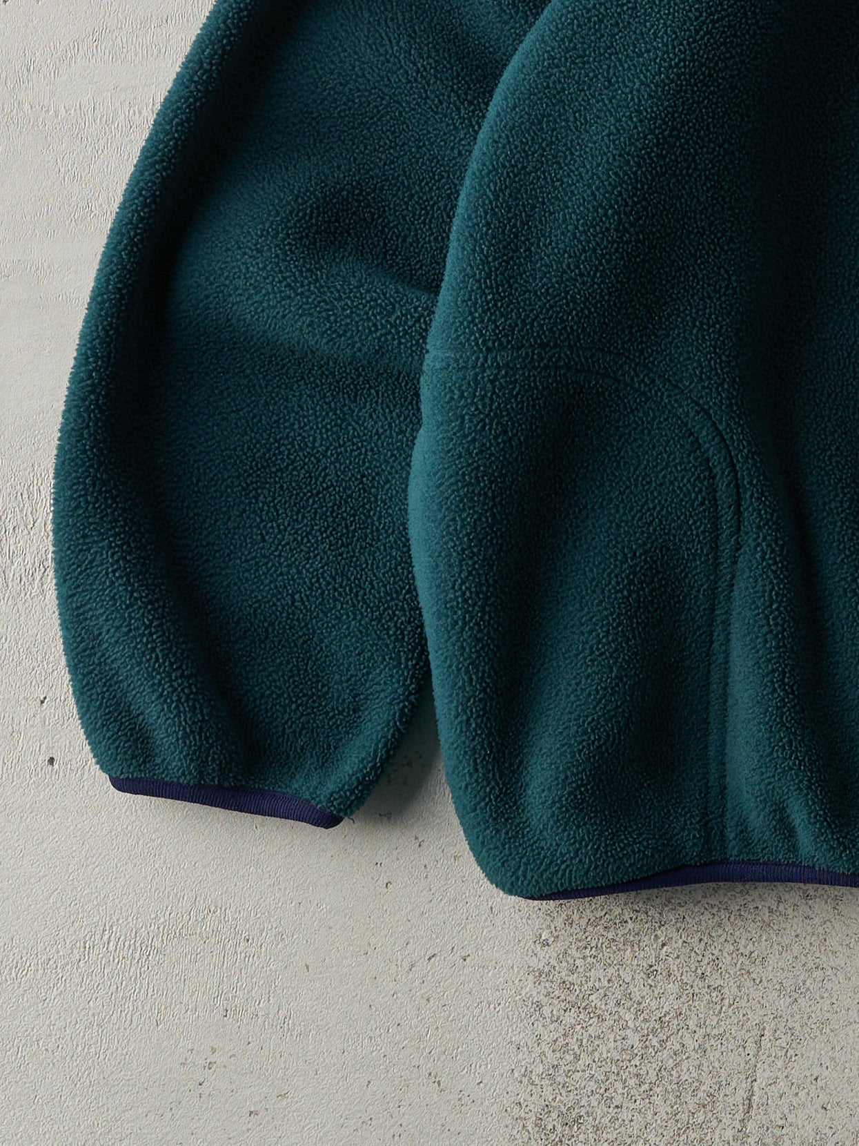 Vintage 90s Forest Green Blank Quarter Zip Fleece Sweater (L/XL)