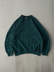 Vintage 80s Forest Green Blank Crewneck (M/L)