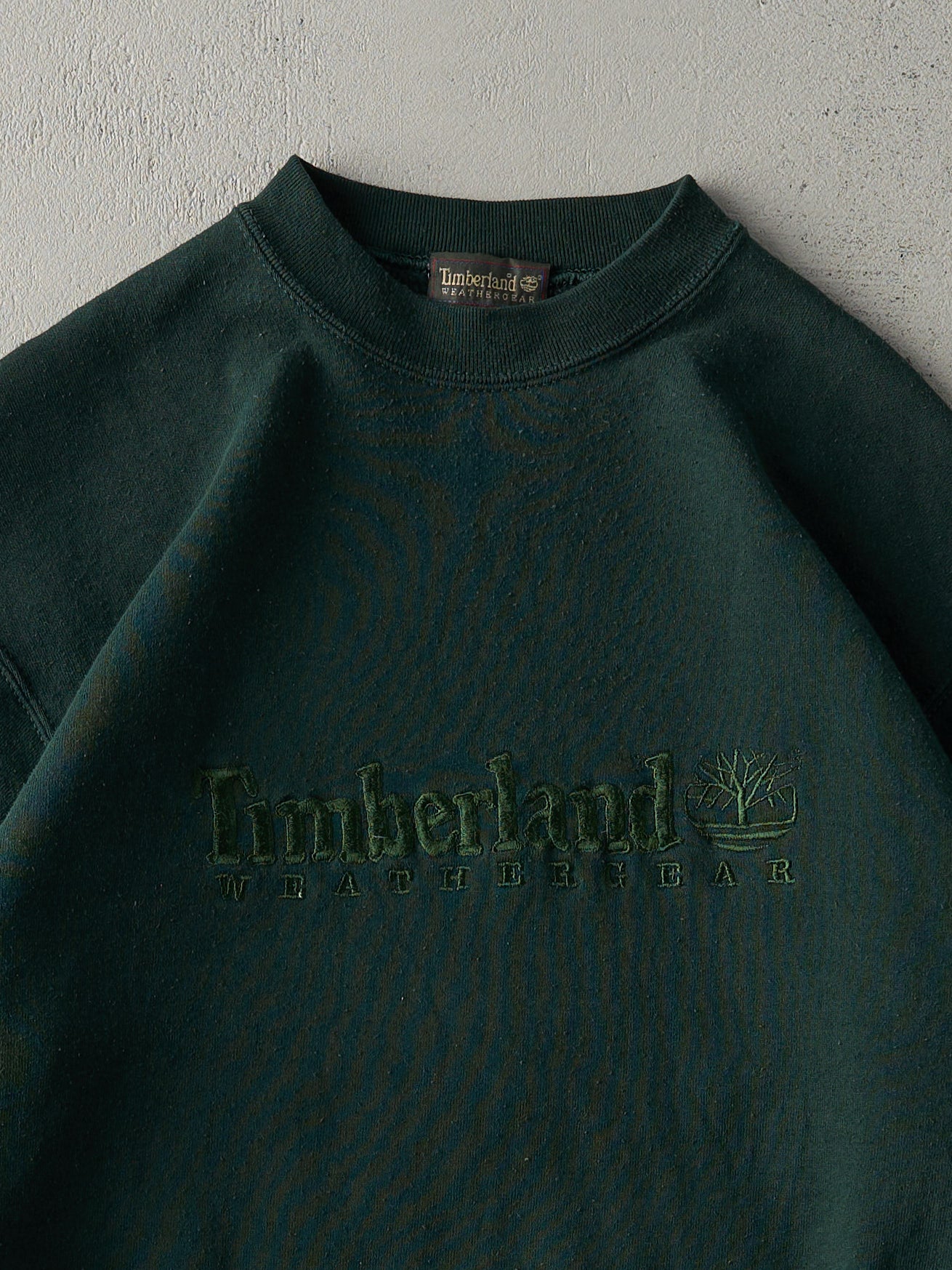 Vintage Y2K Forest Green Timberland Embroidered Crewneck (M)