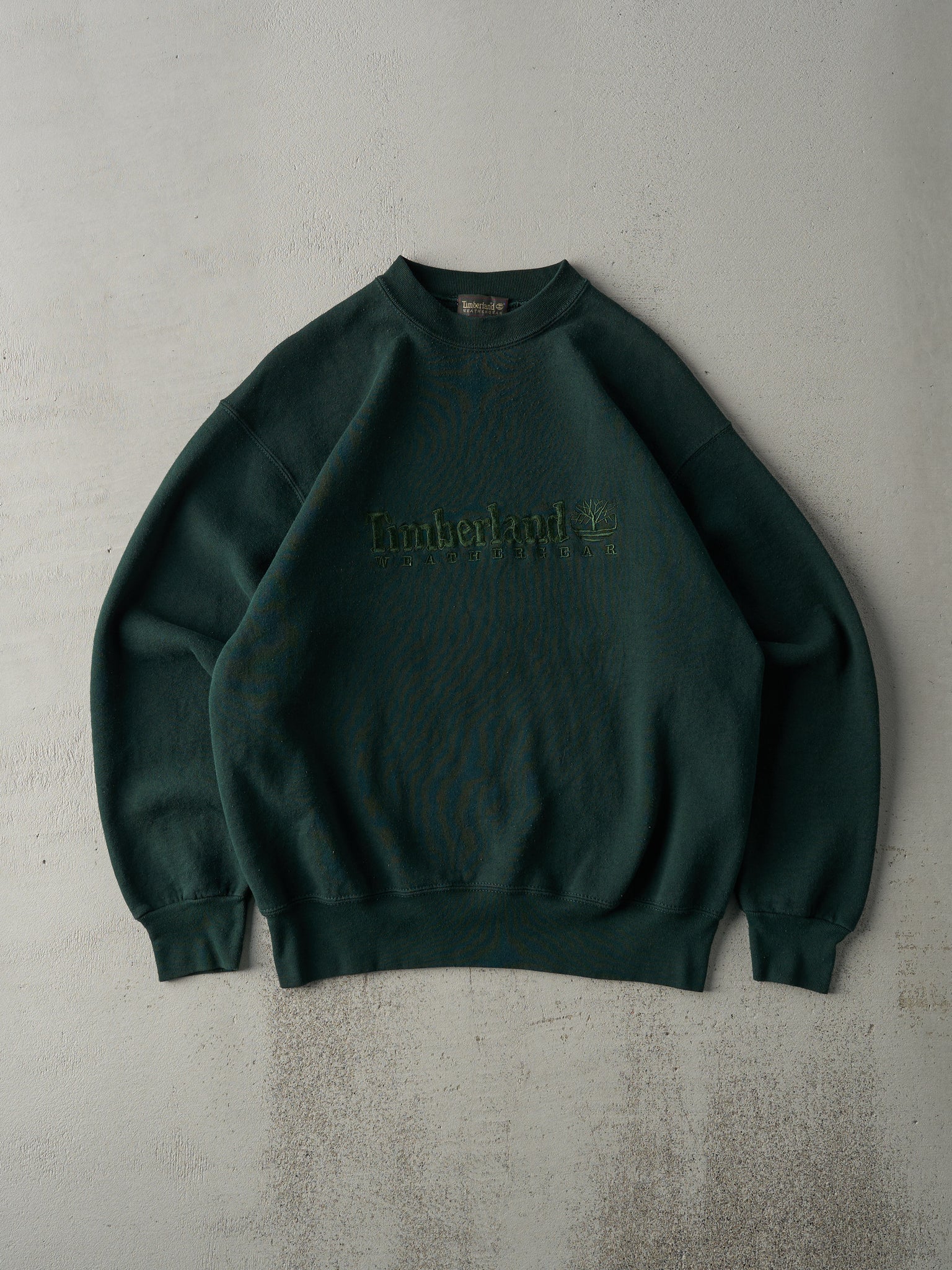 Vintage Y2K Forest Green Timberland Embroidered Crewneck (M)