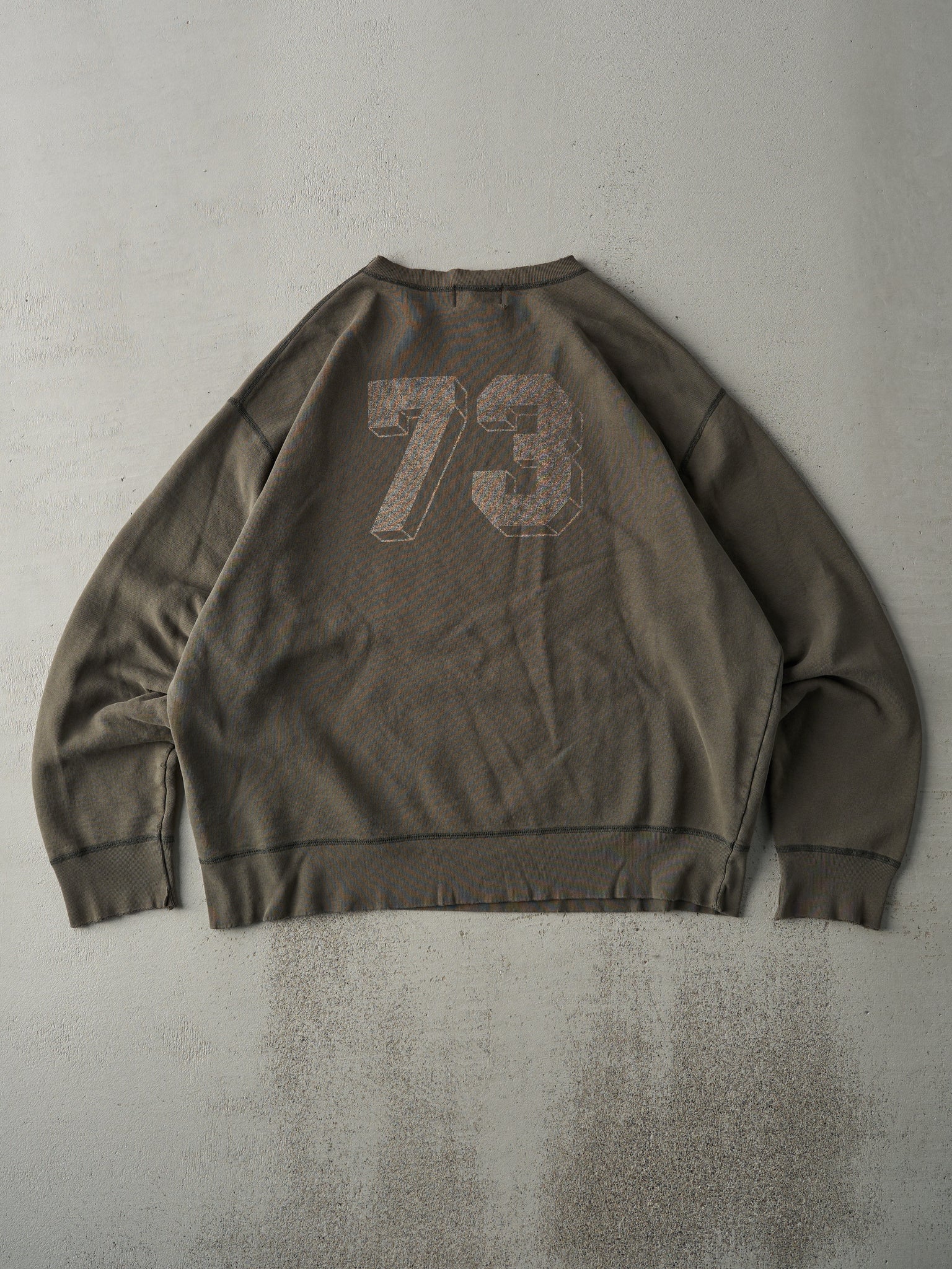 Vintage Y2K Olive Green Roots Logo Boxy Crewneck (L/XL)