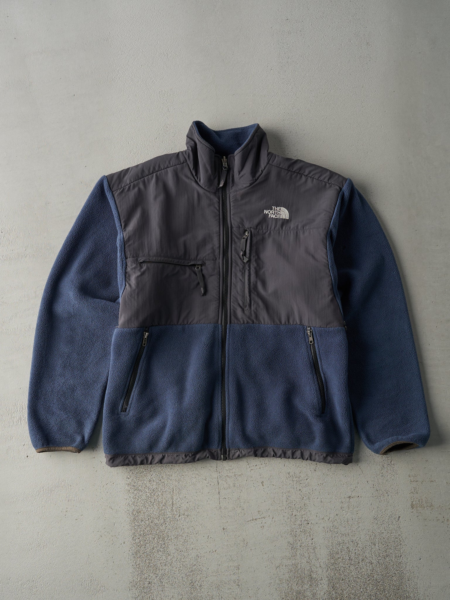 Vintage 90s Blue and Grey The North Face Denali Jacket (L)