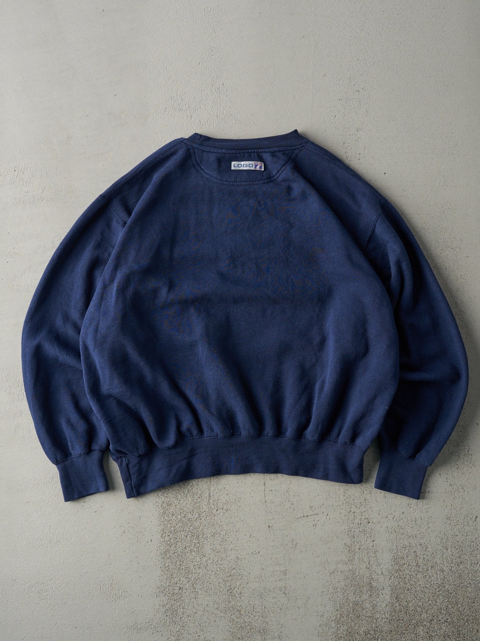 Vintage 90s Navy Blue Embroidered New York Giants Crewneck (L)