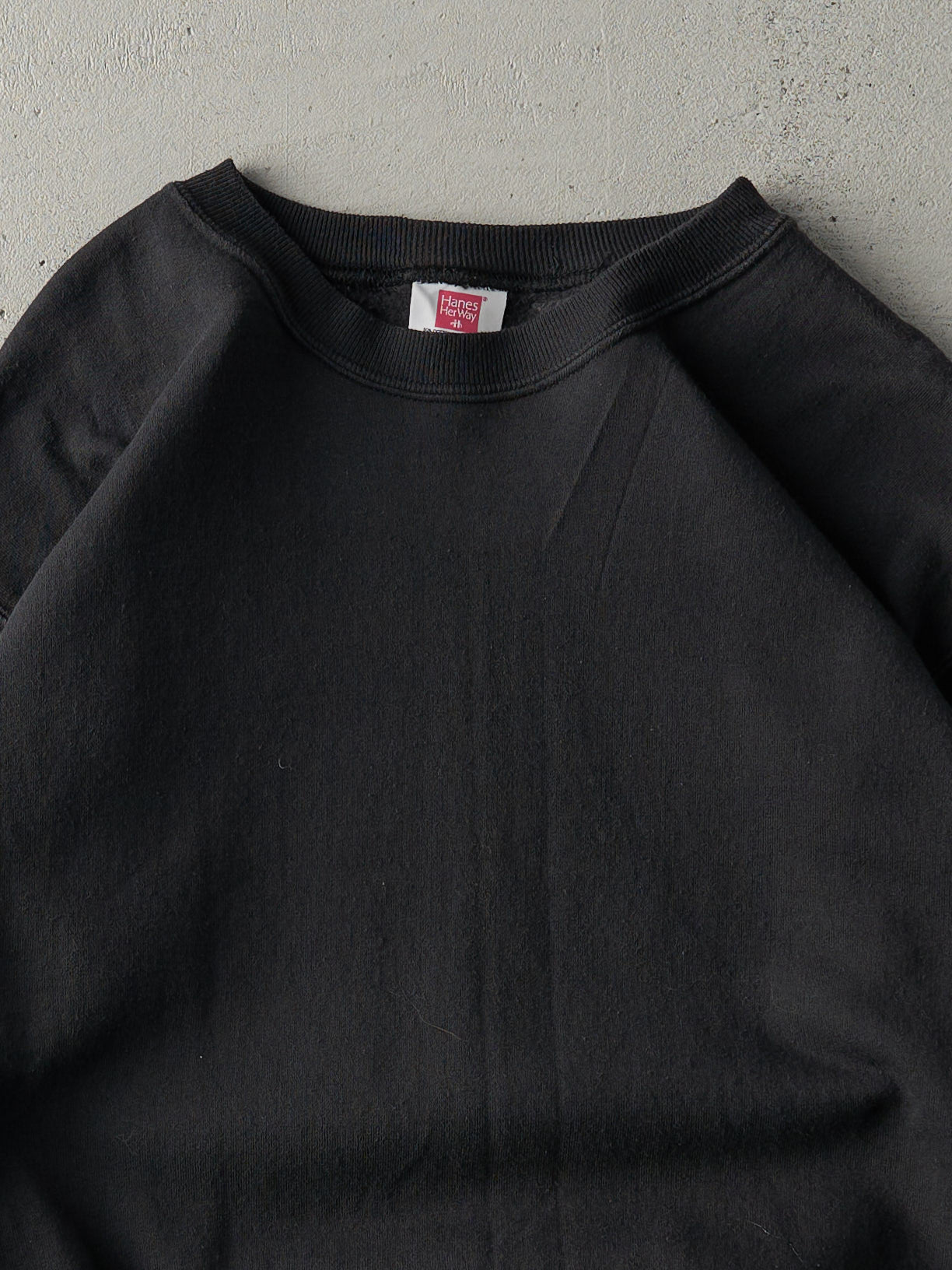 Vintage 90s Black Blank Crewneck (M)