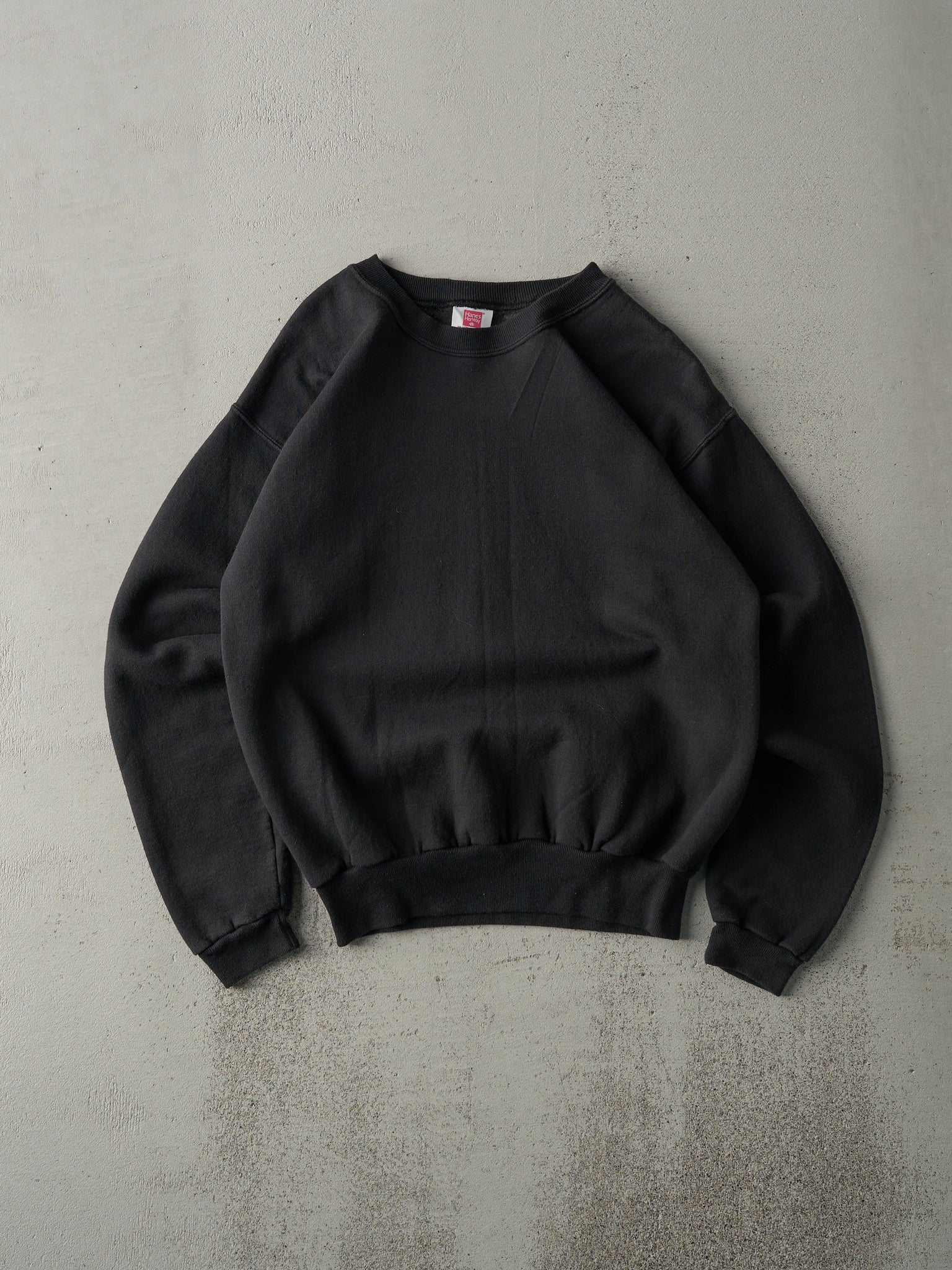 Vintage 90s Black Blank Crewneck (M)