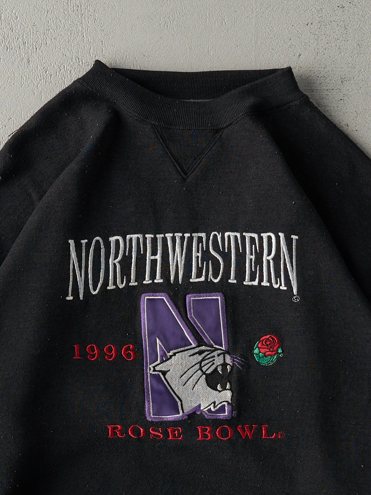 Vintage 96' Black North Western Rose Bowl Crewneck (M/L)