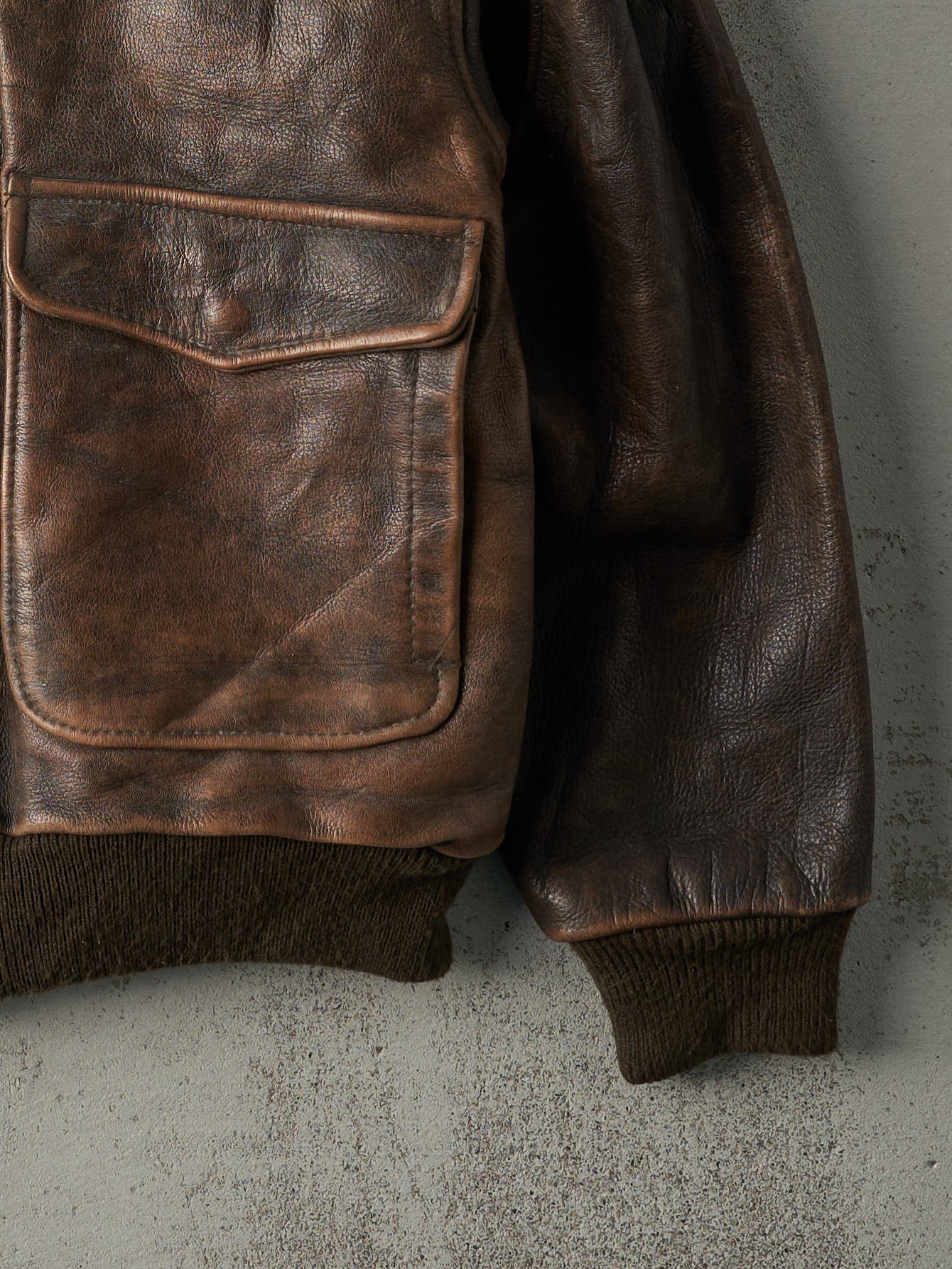 Vintage 80s Dark Brown John Ashford Leather Jacket (M)