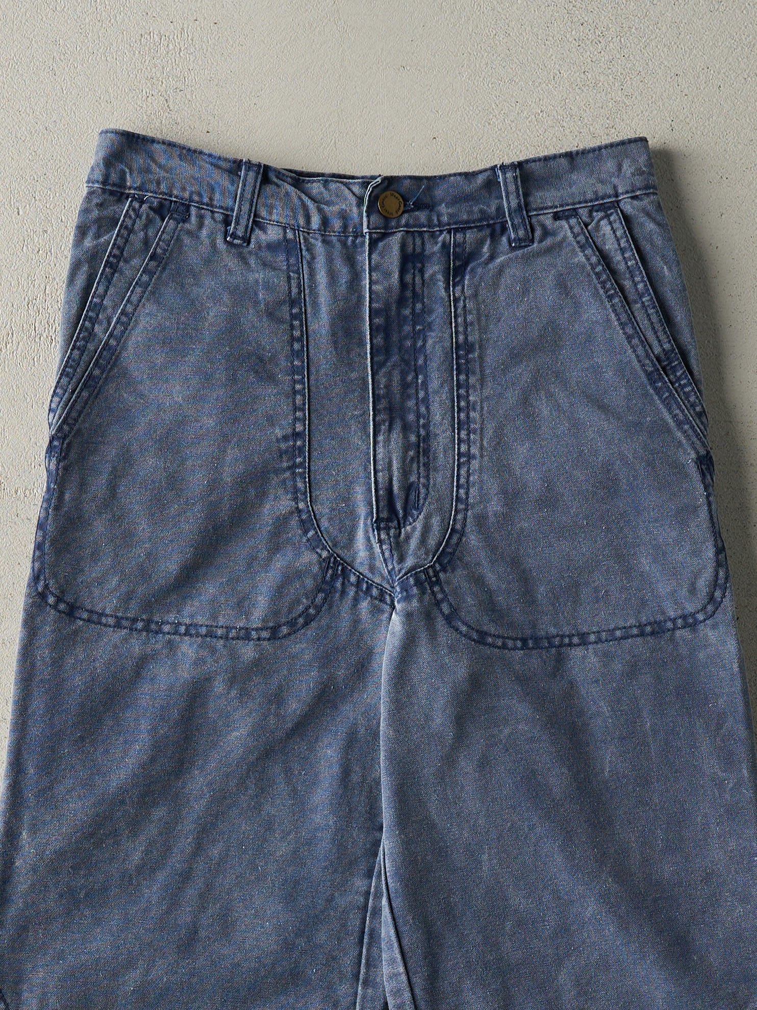Vintage 90s Washed Blue Work Pants (28x31.5)
