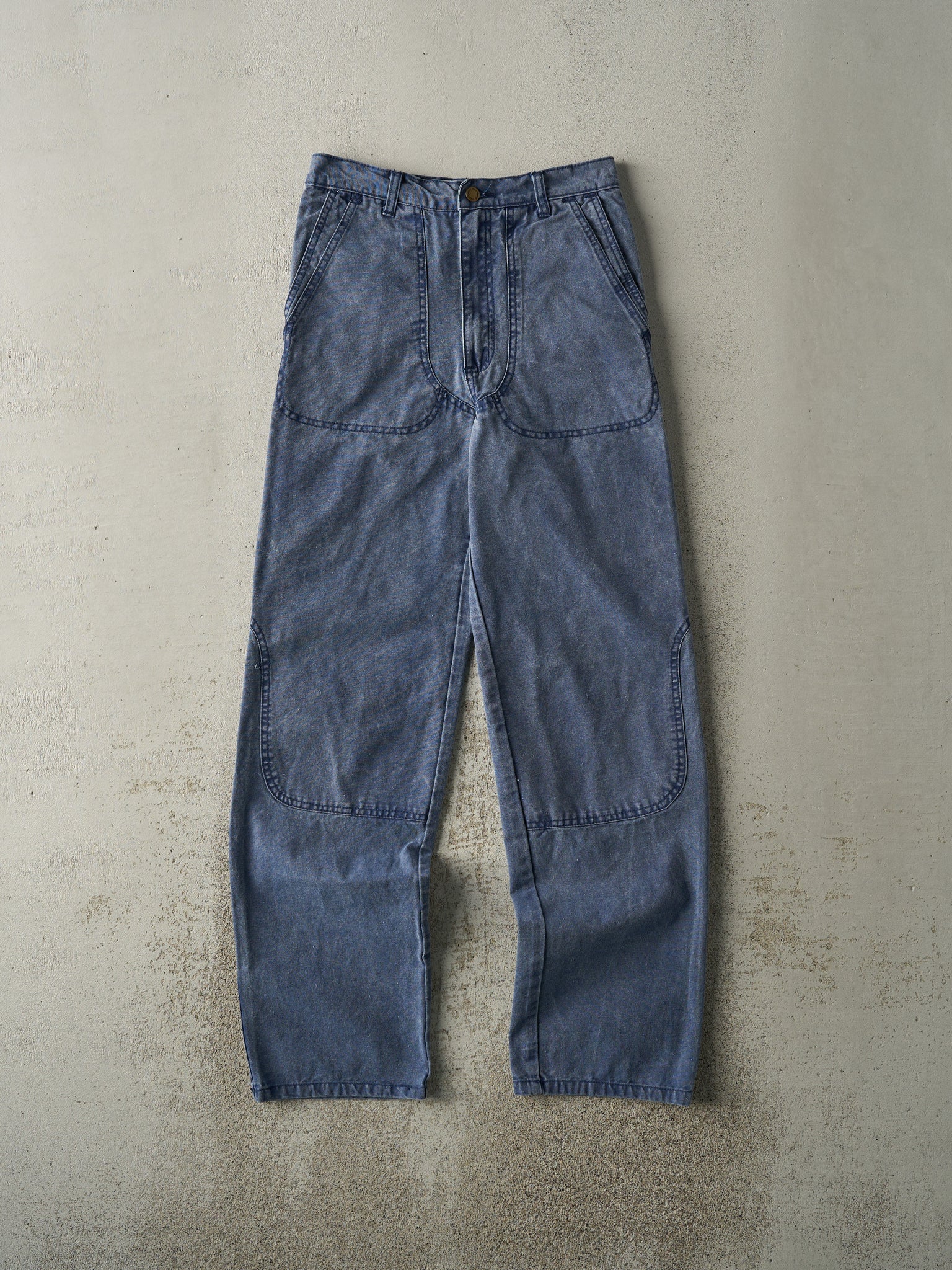 Vintage 90s Washed Blue Work Pants (28x31.5)