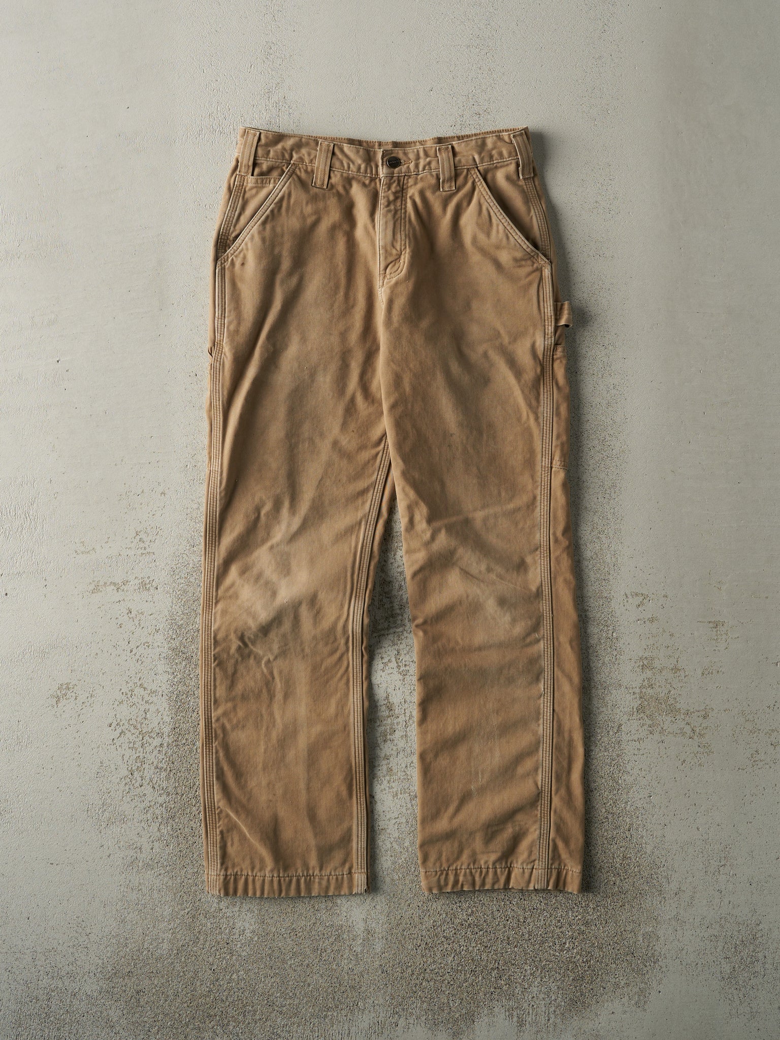 Vintage Y2K Camel Carhartt Blanket Lined Carpenter Pants (30x29.5)