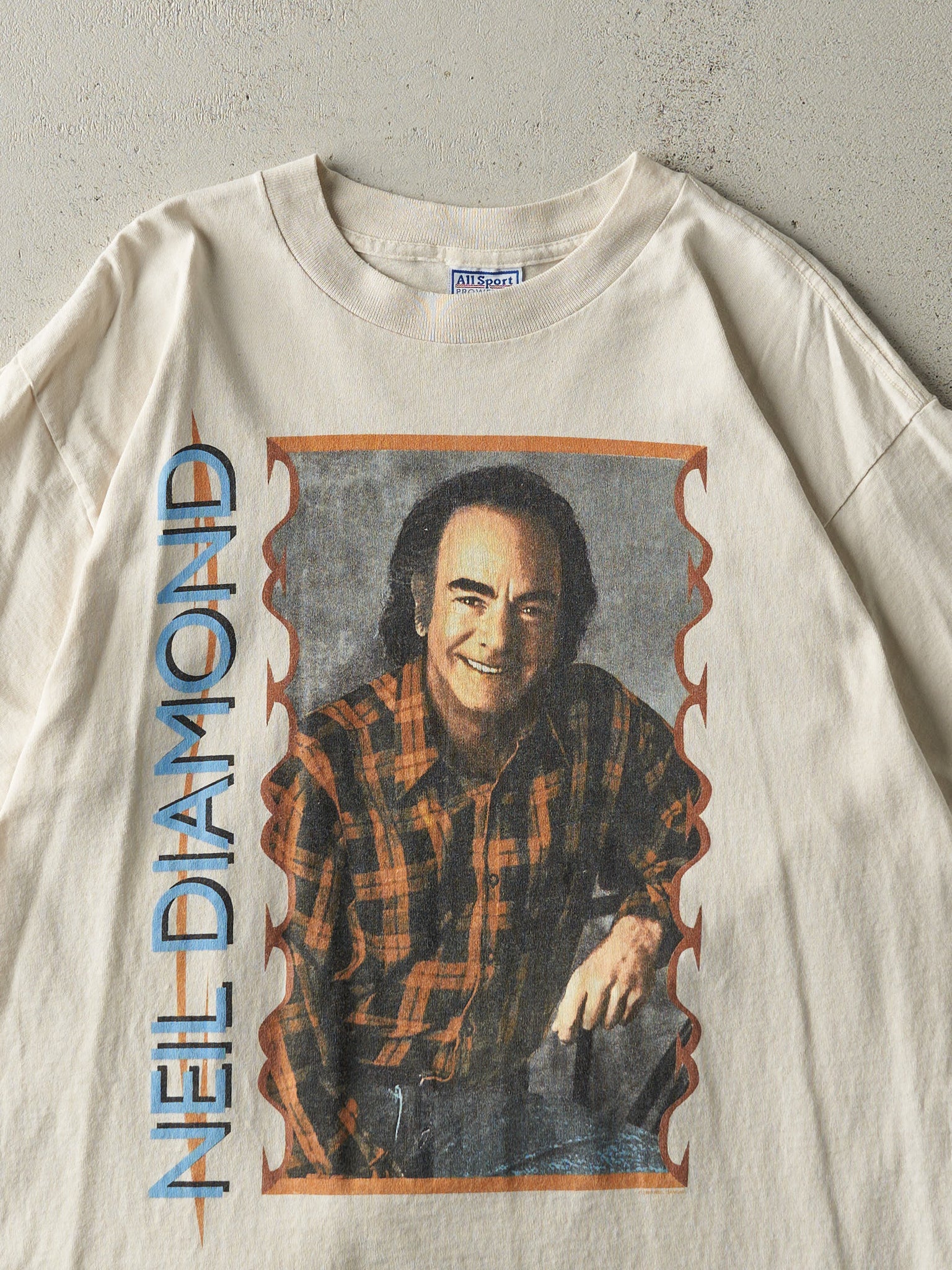 Vintage 96' Beige Neil Diamond "I Am I Said" Single Stitch Tee (L/XL)