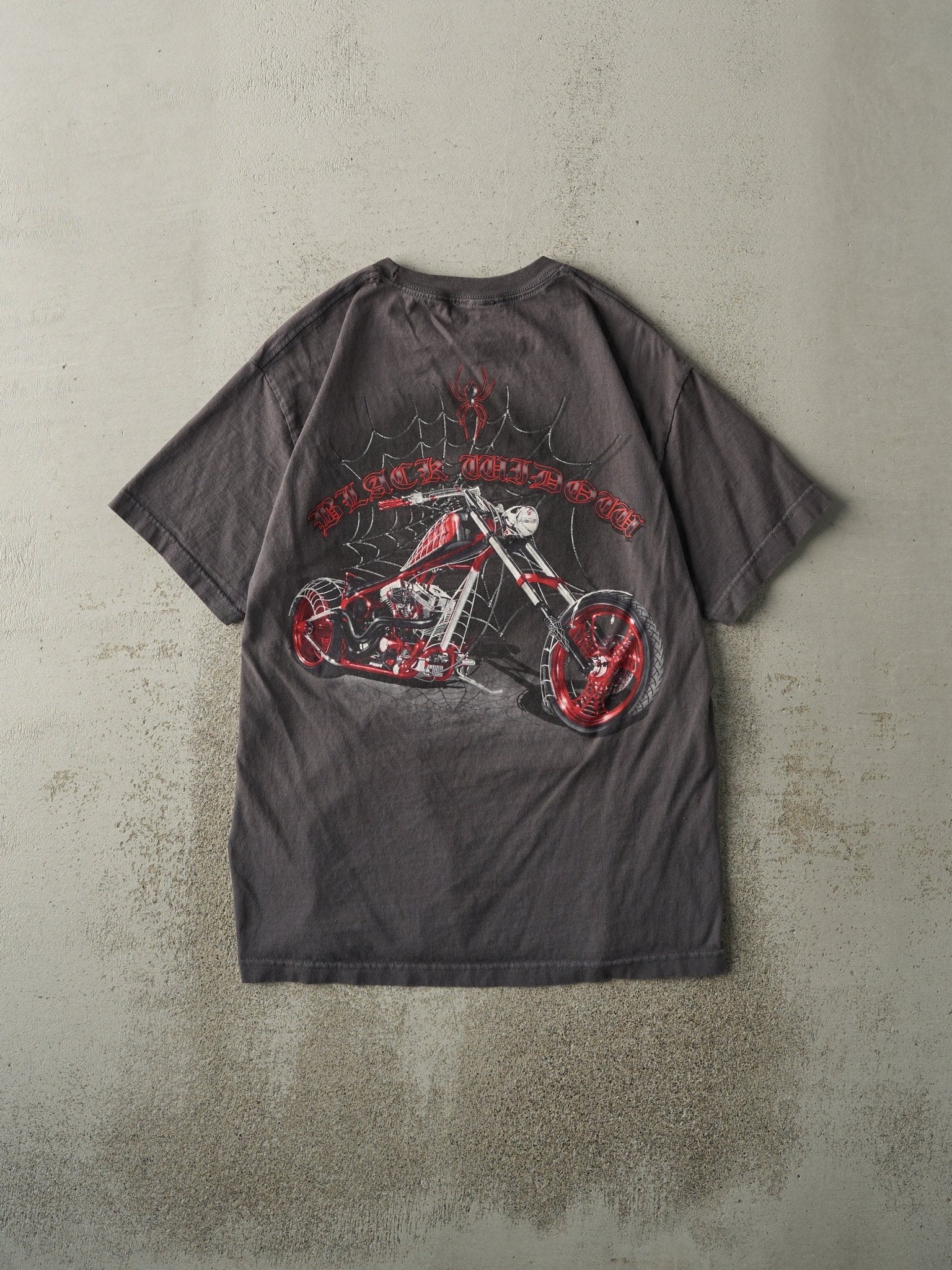 Vintage Y2K Charcoal Grey American Chopper Tee (M)