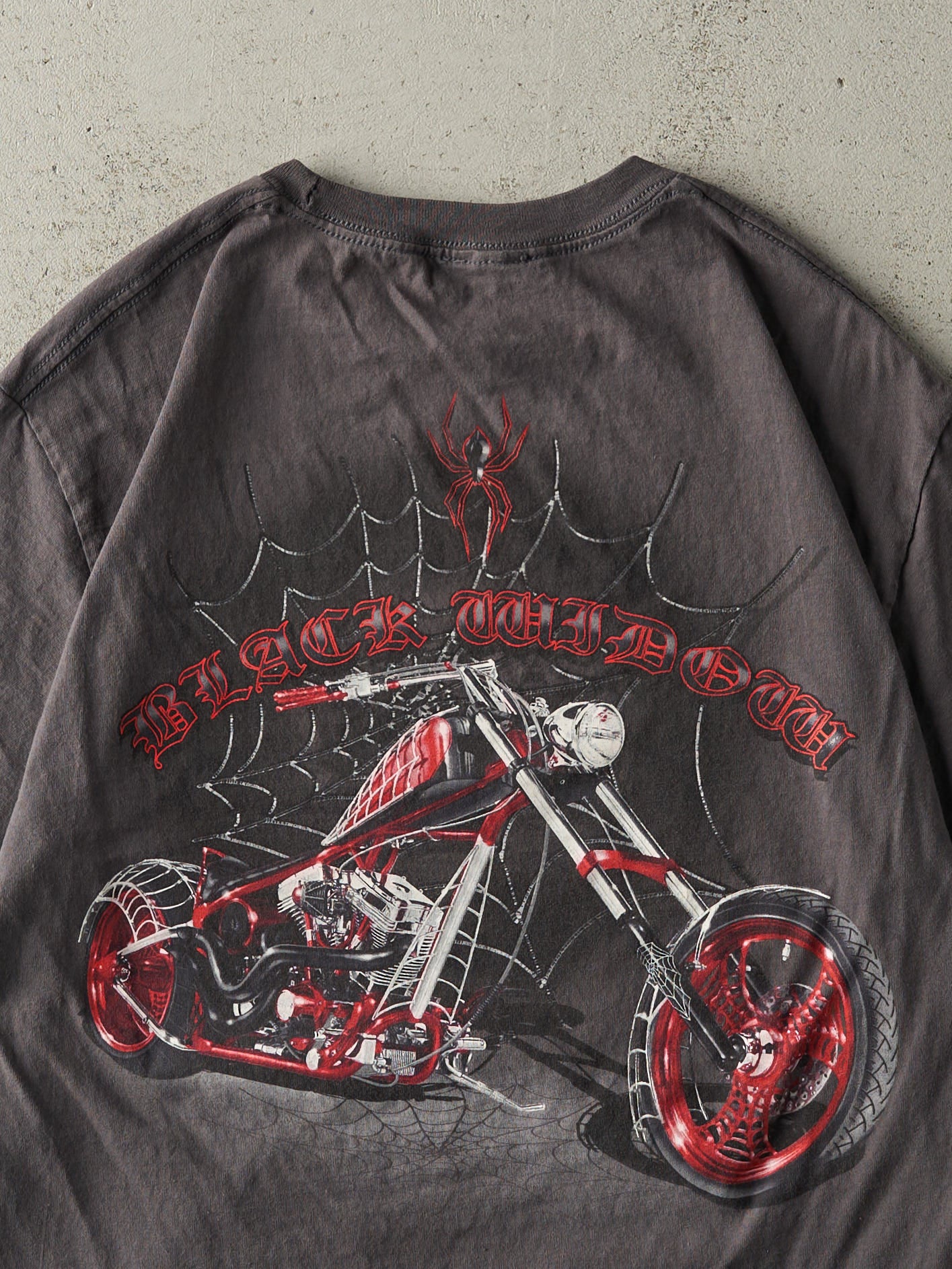 Vintage Y2K Charcoal Grey American Chopper Tee (M)