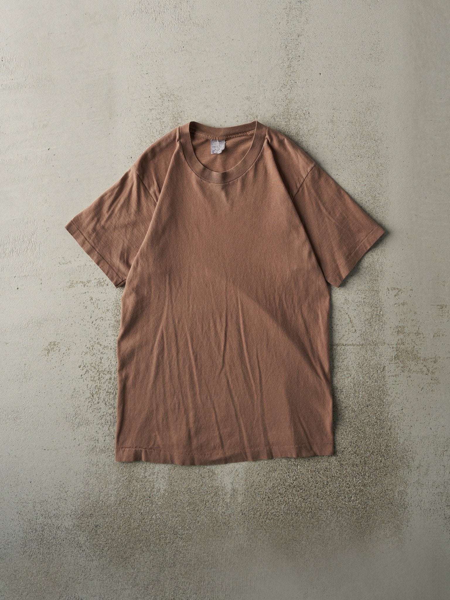 Vintage 90s Brown Blank Single Stitch Tee (S/M)