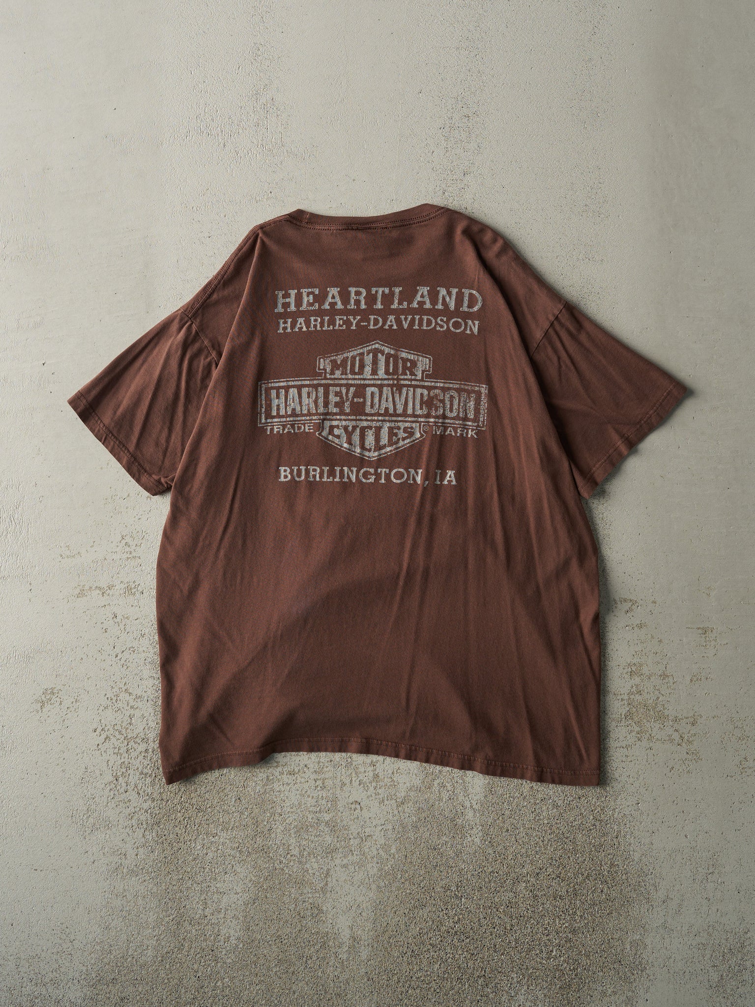 14' Brown Burlington IA Harley Davidson Tee (L)