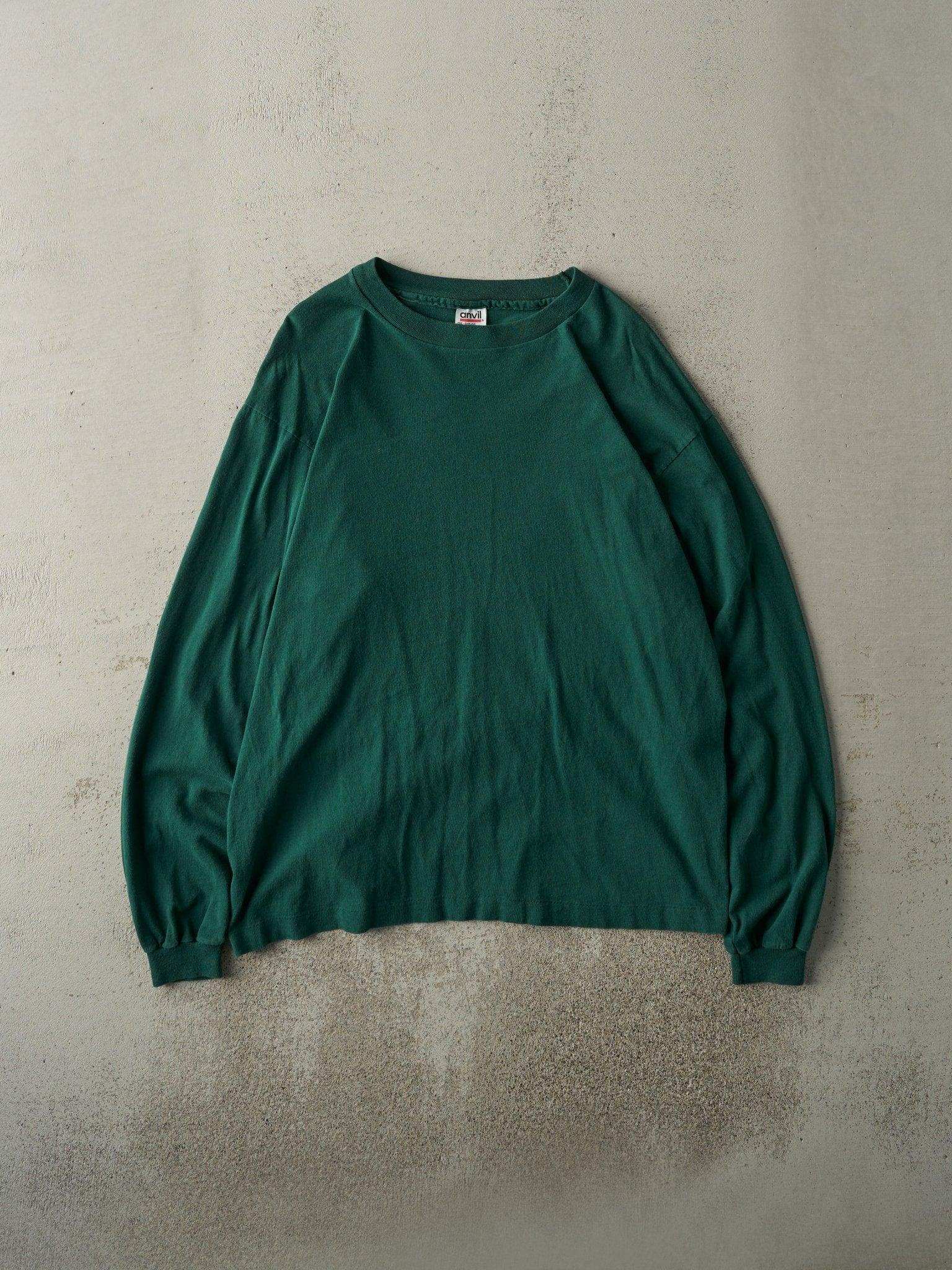 Vintage 90s Green Blank Long Sleeve (L)