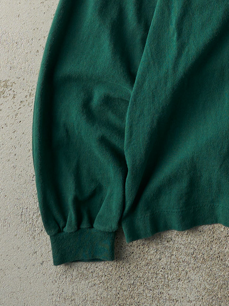 Vintage 90s Green Blank Long Sleeve (M)