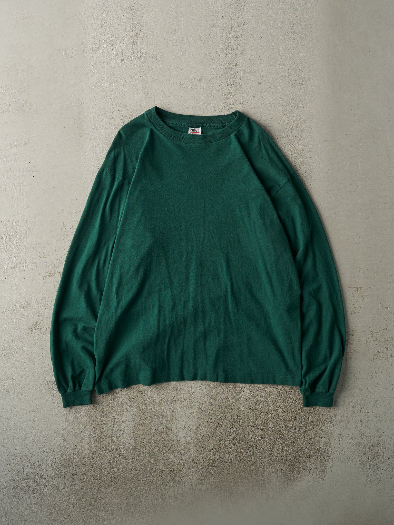 Vintage 90s Green Blank Long Sleeve (M)