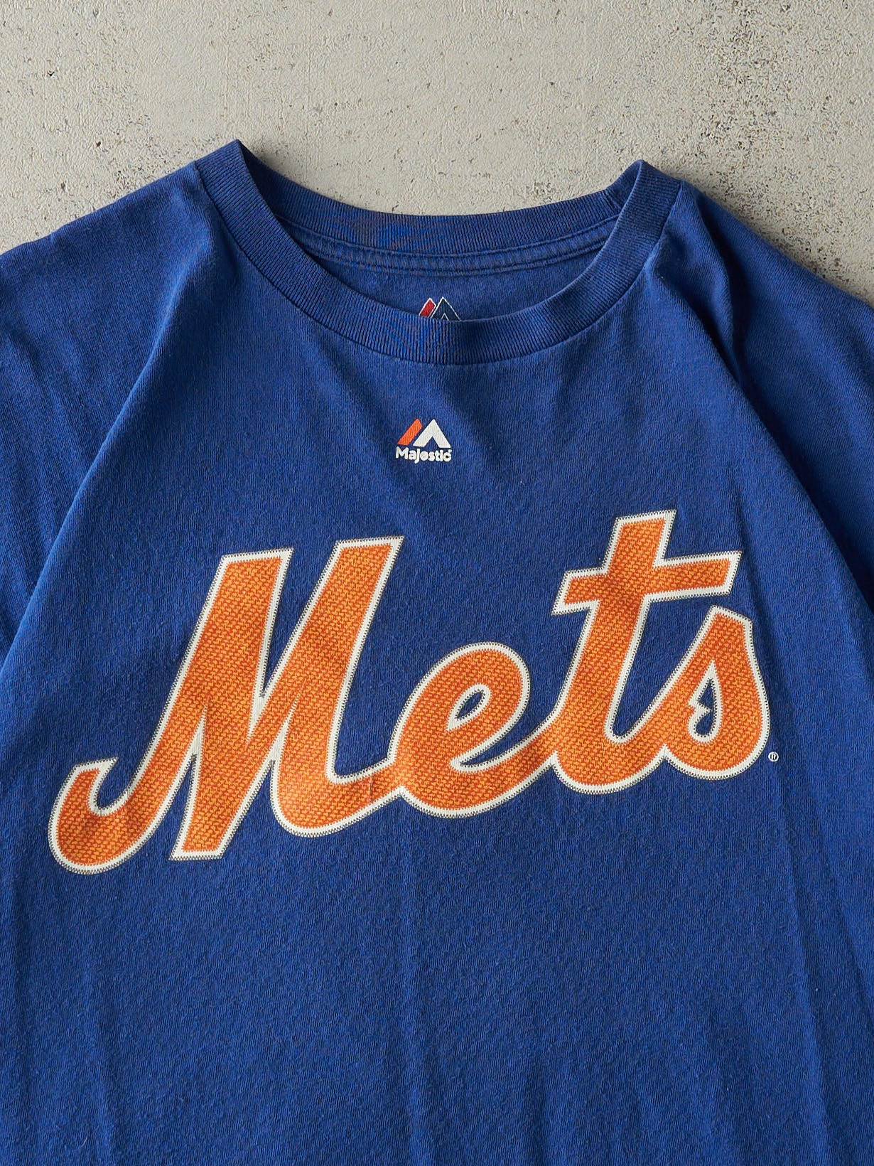 Vintage Y2K Blue New York Mets #3 Curtis Granderson Player Tee (L)