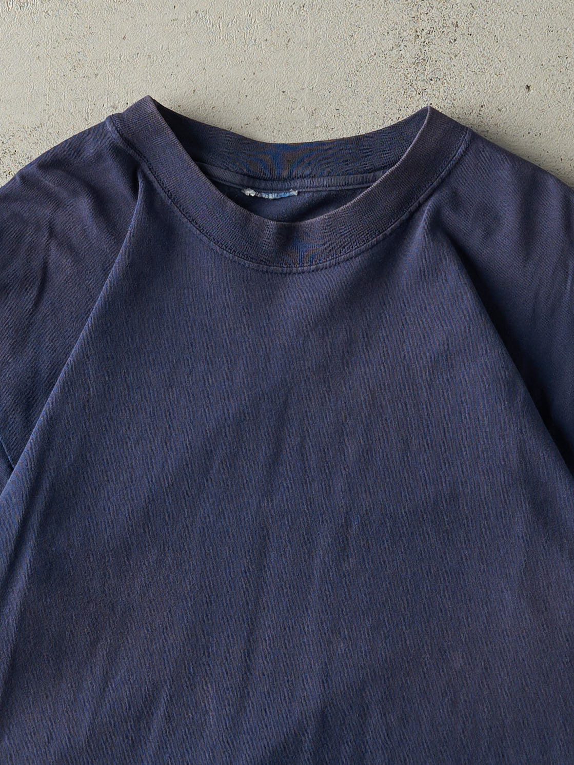 Vintage Y2K Navy Blue Blank Tee (M)