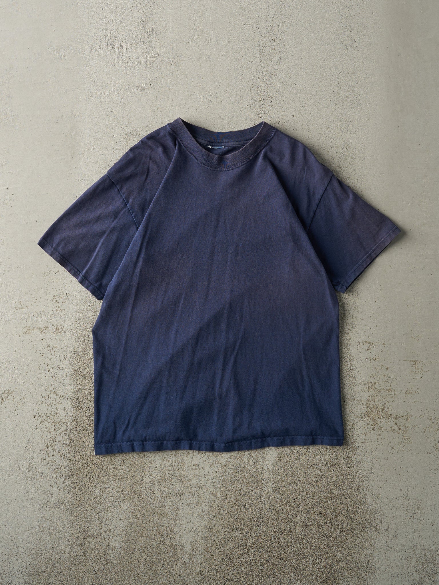 Vintage Y2K Navy Blue Blank Tee (M)