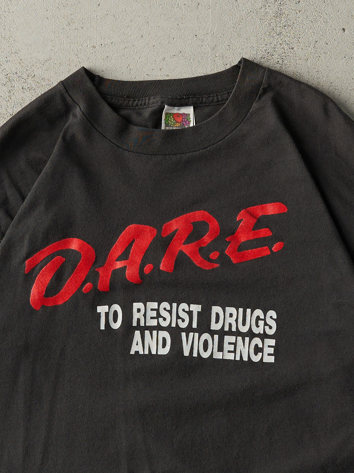 Vintage 90s Black D.A.R.E. Single Stitch Tee (M)