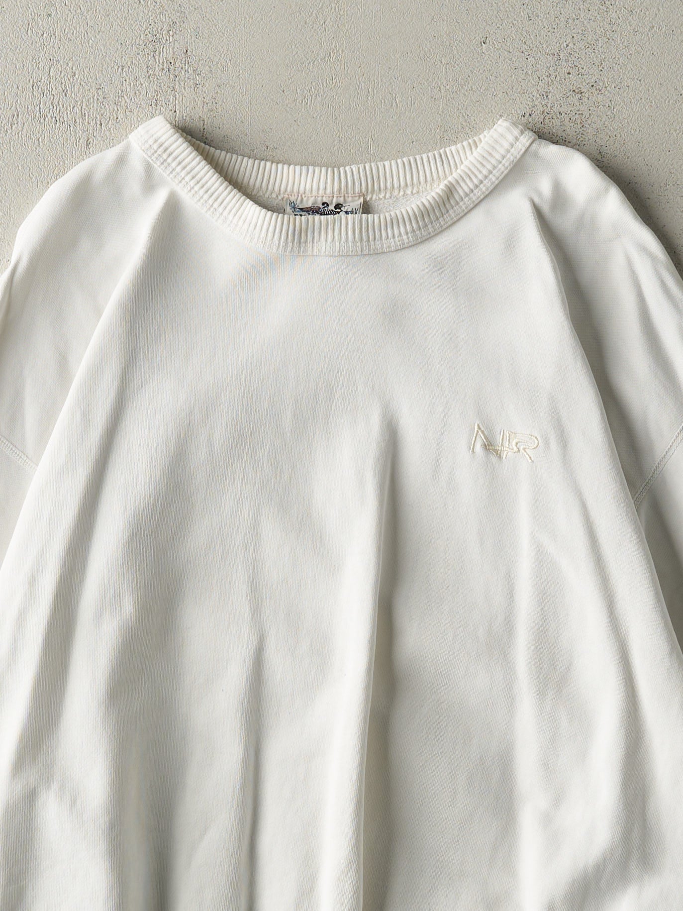 Vintage 90s White Embroidered Northern Reflections Crewneck (L/XL)