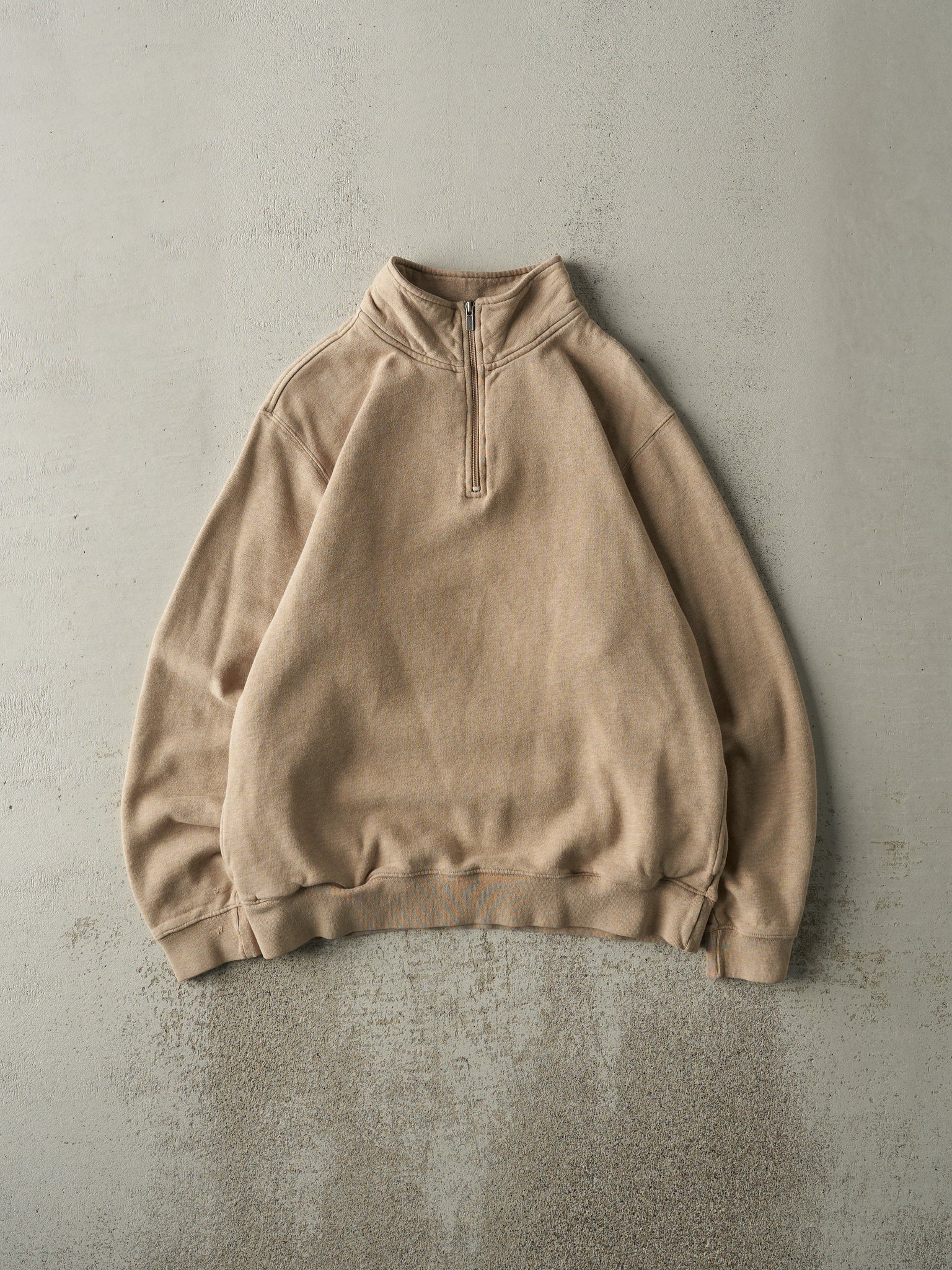 Vintage Y2K Beige LL Bean Quarter Zip Sweater (M)